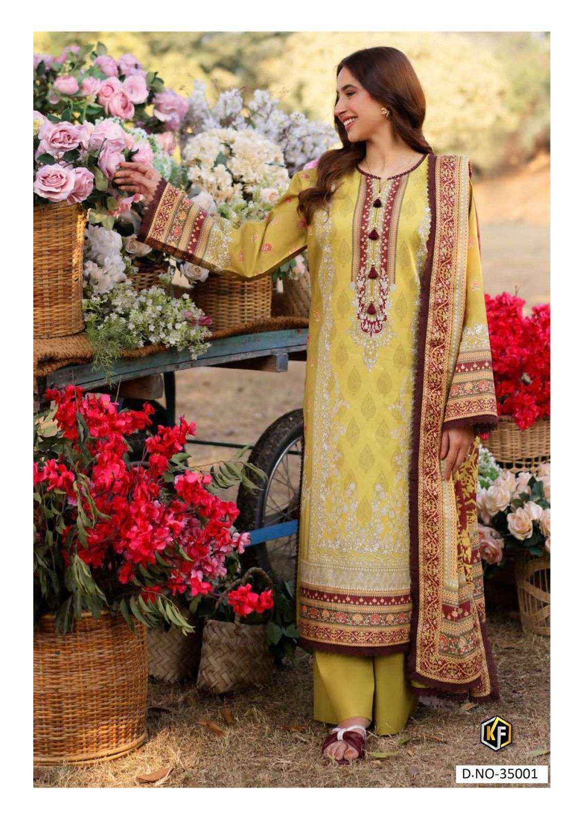 Keval Fab Maria B Vol-35 Readymade Cotton Dress Material (6 pcs Catalogue)