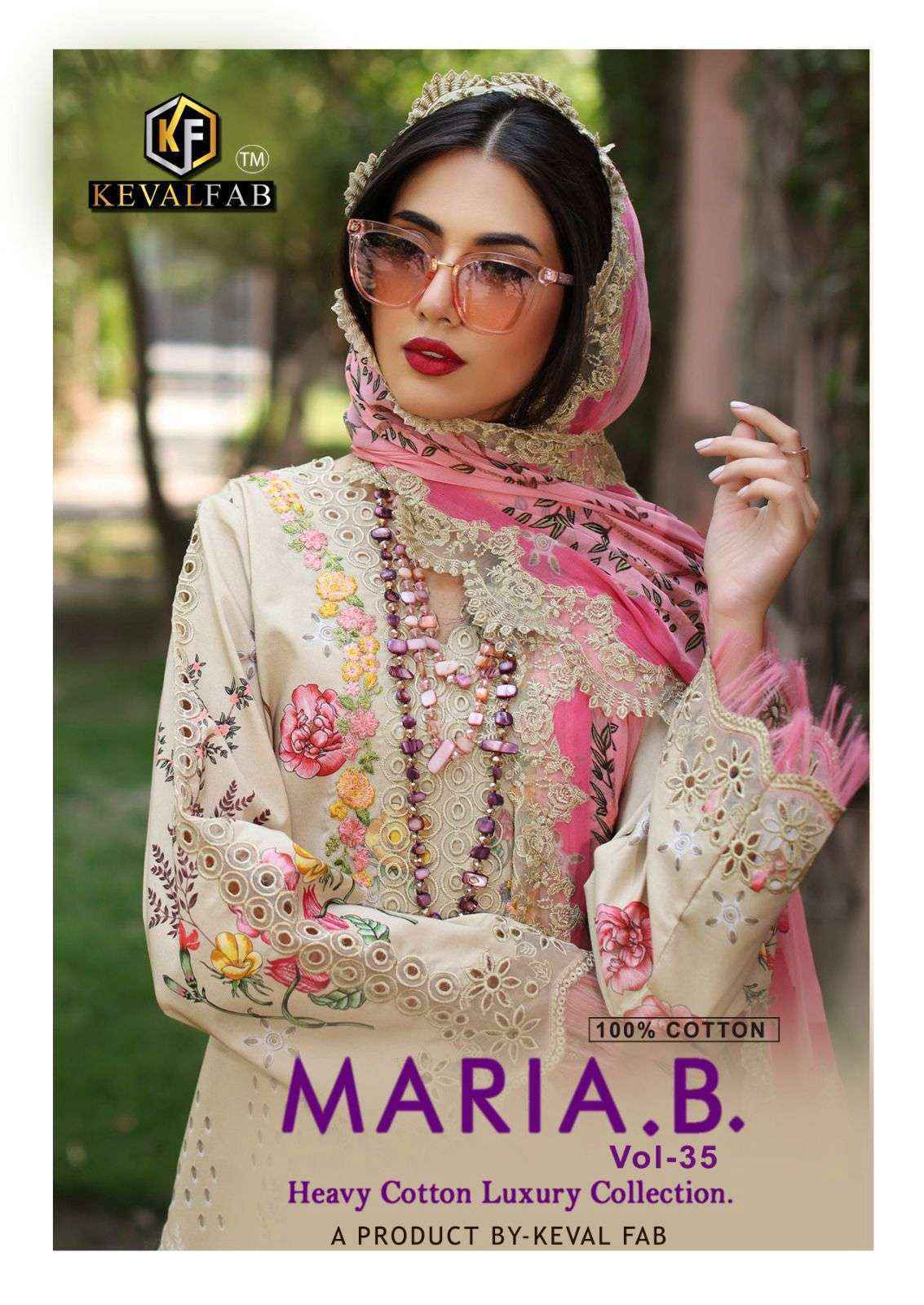 Keval Fab Maria B Vol-35 Readymade Cotton Dress Material (6 pcs Catalogue)
