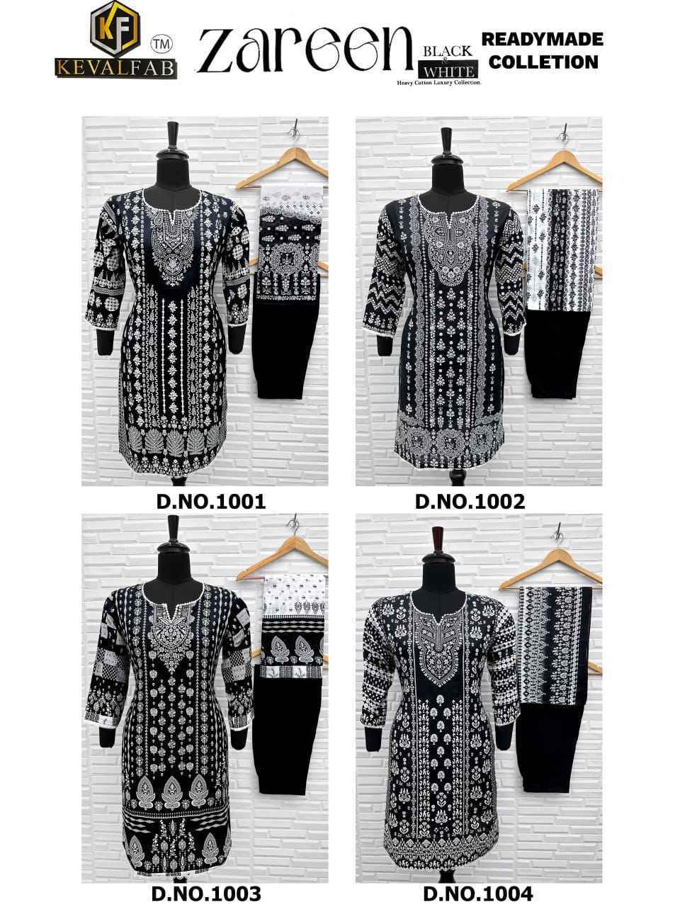 Keval Fab Zareen Readymade Cotton Dress 4 pcs Catalogue