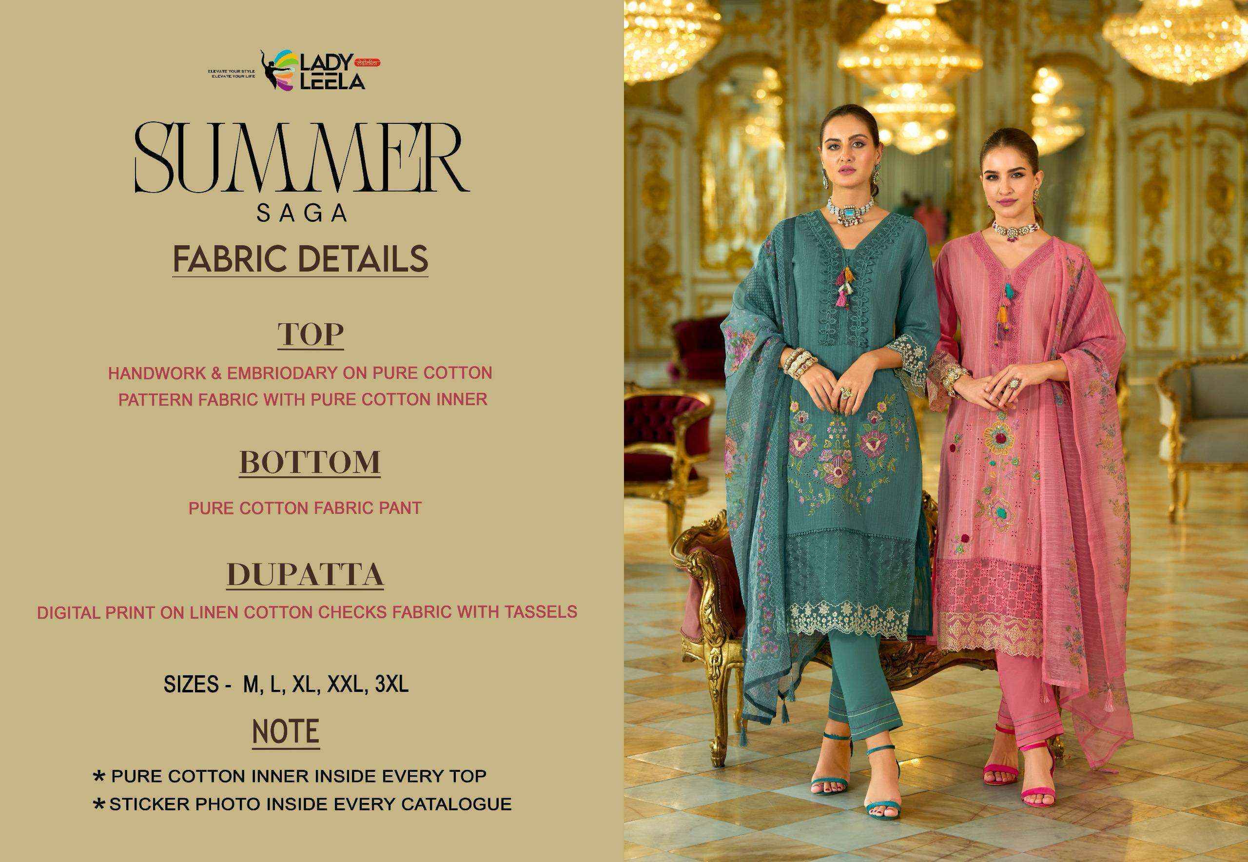 Lady Leela Summer Saga Cotton Readymade Suit (6 pcs Catalogue)