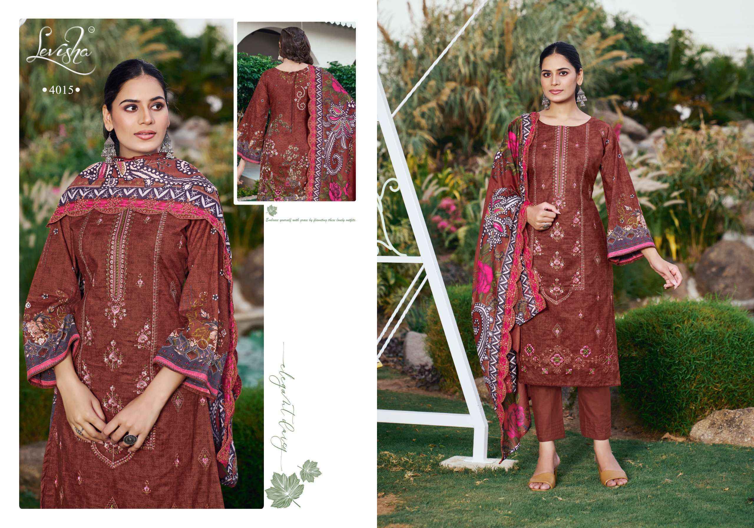 Levisha Riyasat Lawn Cotton Dress Material (6 pcs Catalogue)