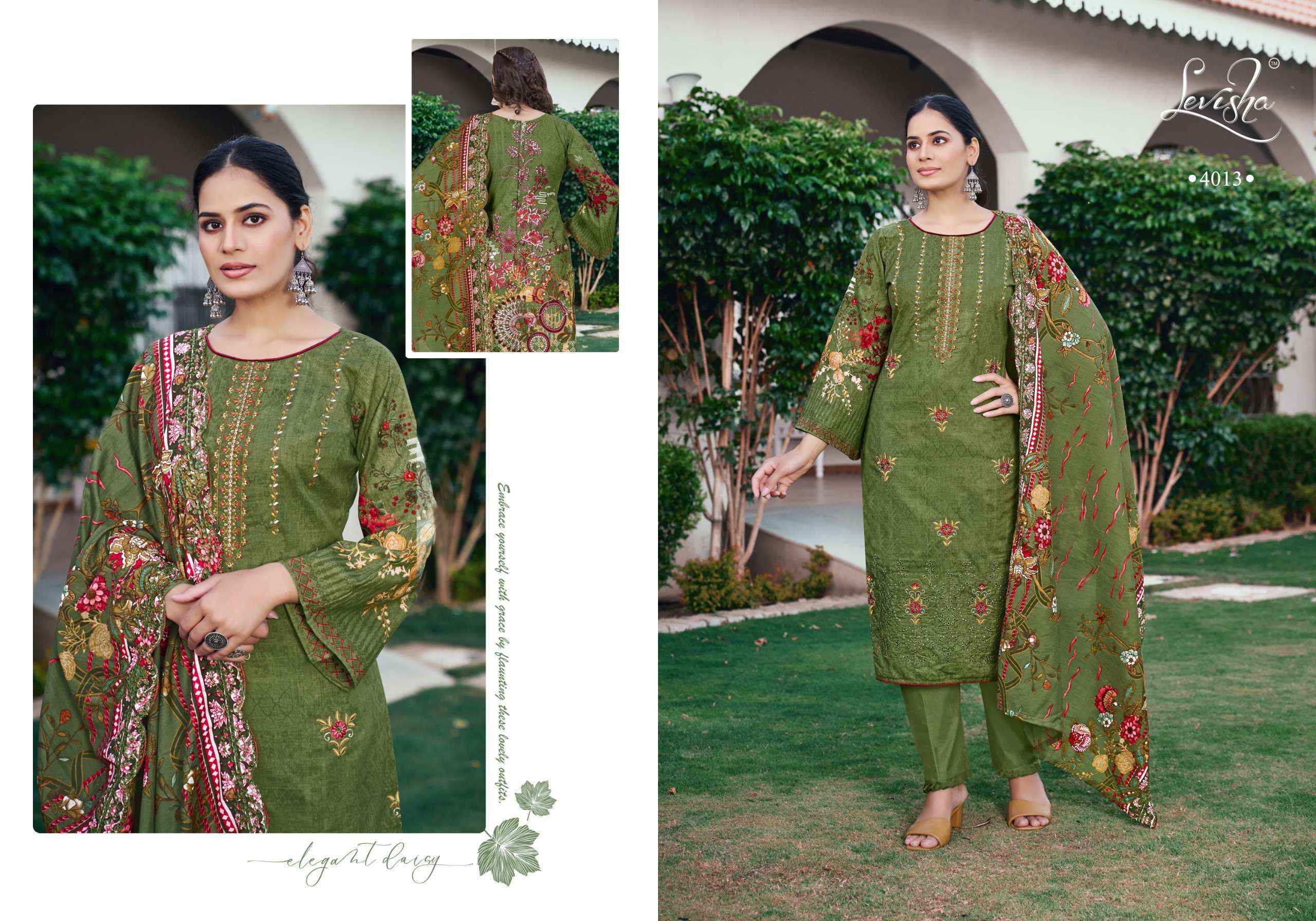 Levisha Riyasat Lawn Cotton Dress Material (6 pcs Catalogue)