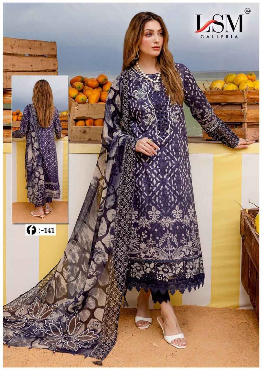 LSM Galleria Firdous Queen Lawn Vol 14 Lawn Cotton Dress Material 6 pcs Catalogue
