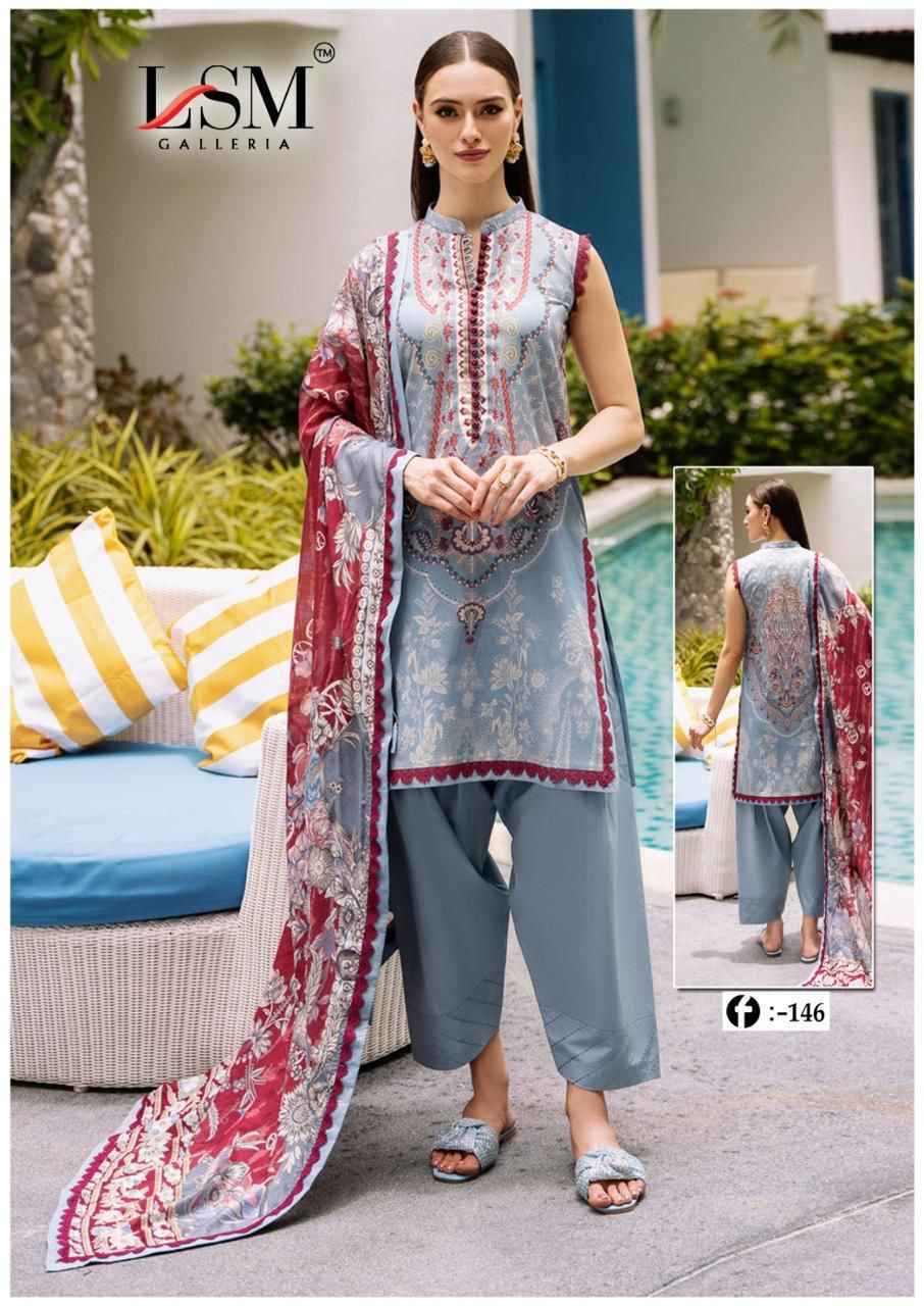 LSM Galleria Firdous Queen Lawn Vol 14 Lawn Cotton Dress Material 6 pcs Catalogue