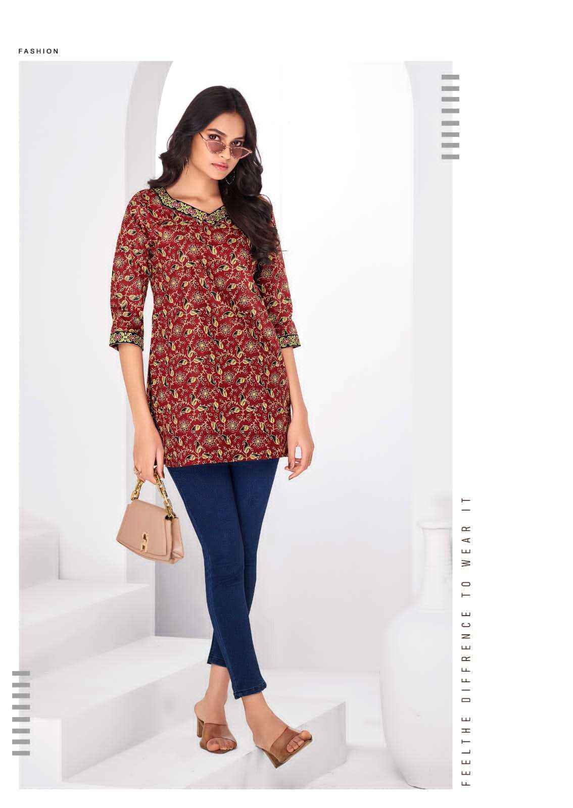 Mayur Creation Crystal Vol 4 Cotton Kurti 12 pcs Catalogue