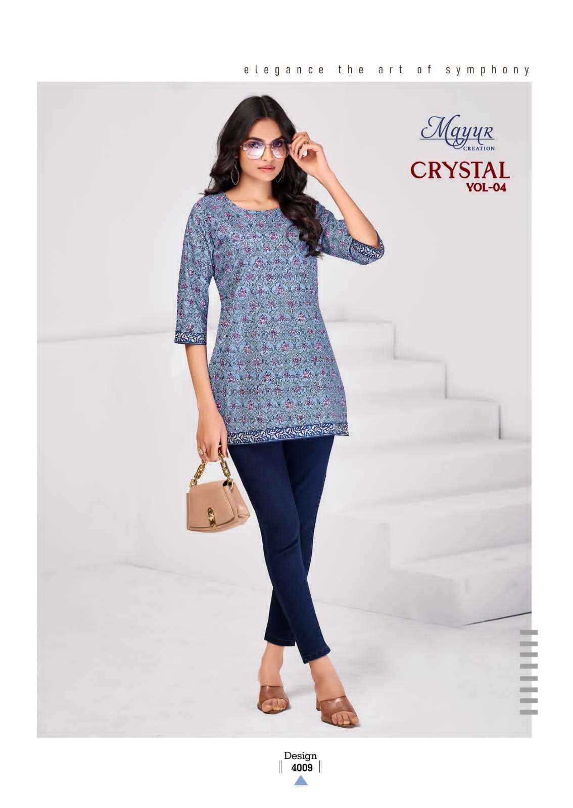 Mayur Creation Crystal Vol 4 Cotton Kurti 12 pcs Catalogue