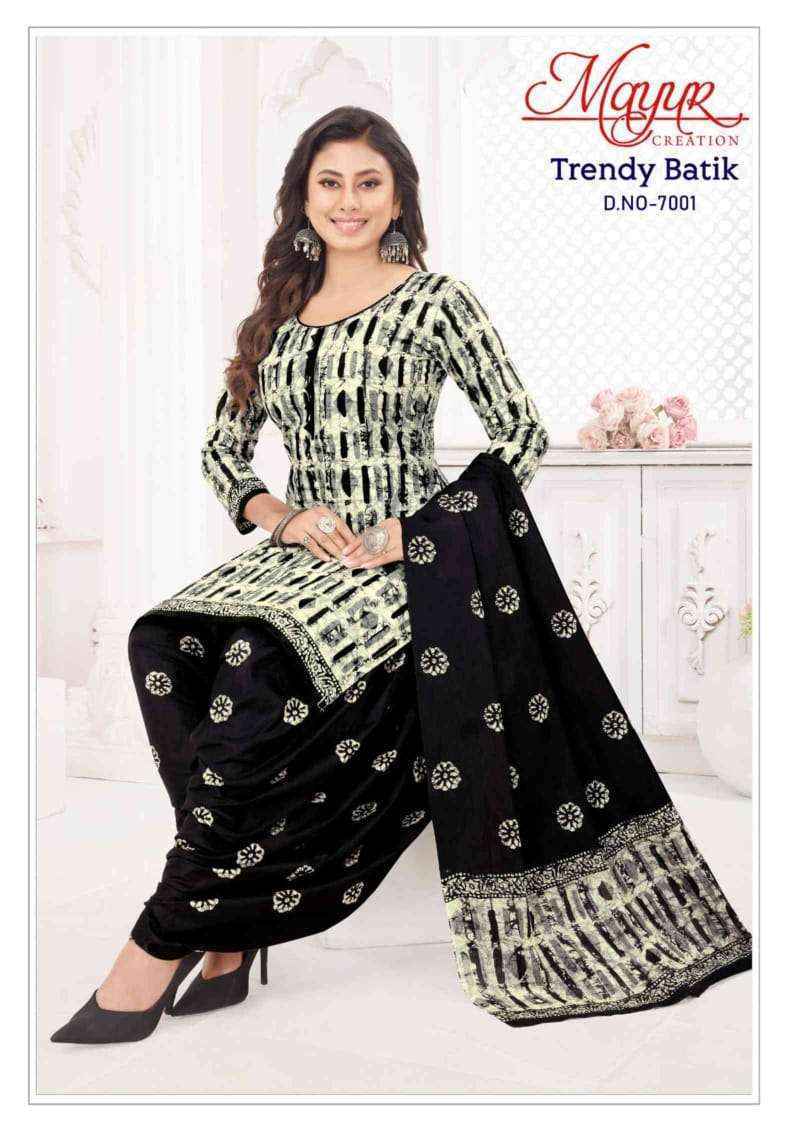 Mayur Creation Trendy Batik Vol-7 Cotton Dress Material (10 pcs Catalogue)