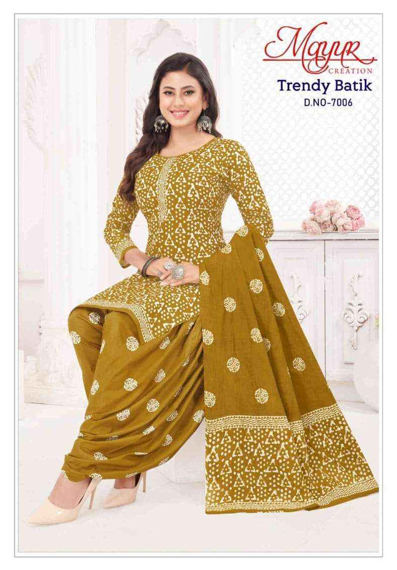 Mayur Creation Trendy Batik Vol-7 Cotton Dress Material (10 pcs Catalogue)