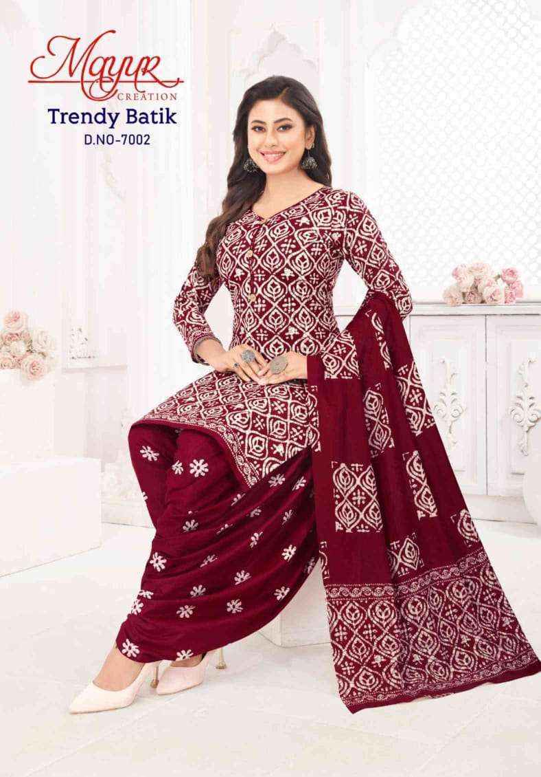Mayur Creation Trendy Batik Vol-7 Cotton Dress Material (10 pcs Catalogue)