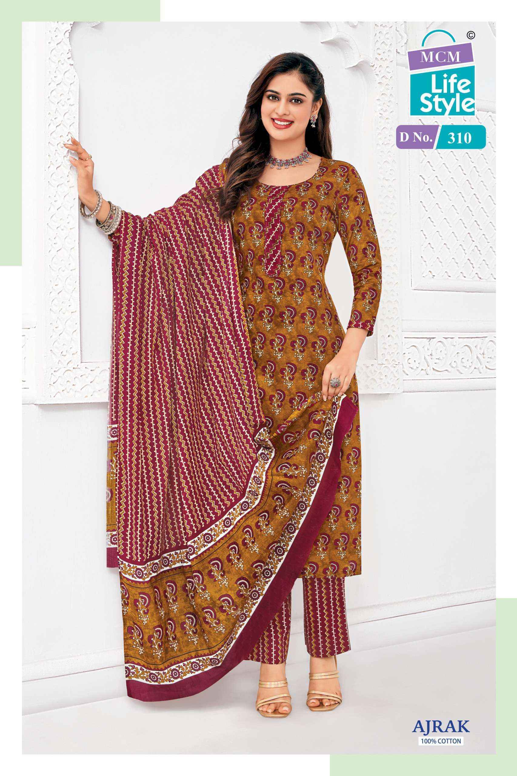 MCM Lifestyle Ajrak Vol-3 Cotton Dress Material (10 pcs Catalogue)