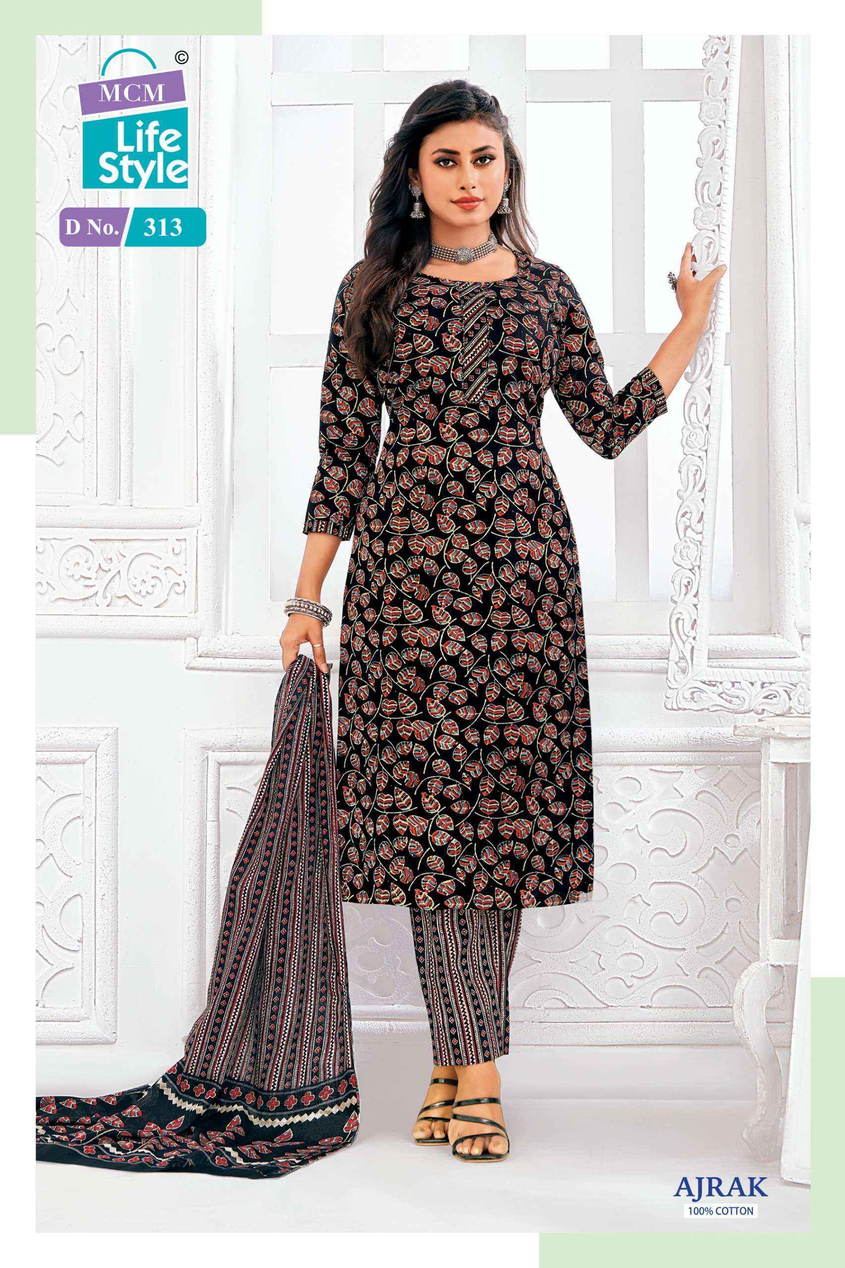 MCM Lifestyle Ajrak Vol-3 Cotton Dress Material (10 pcs Catalogue)