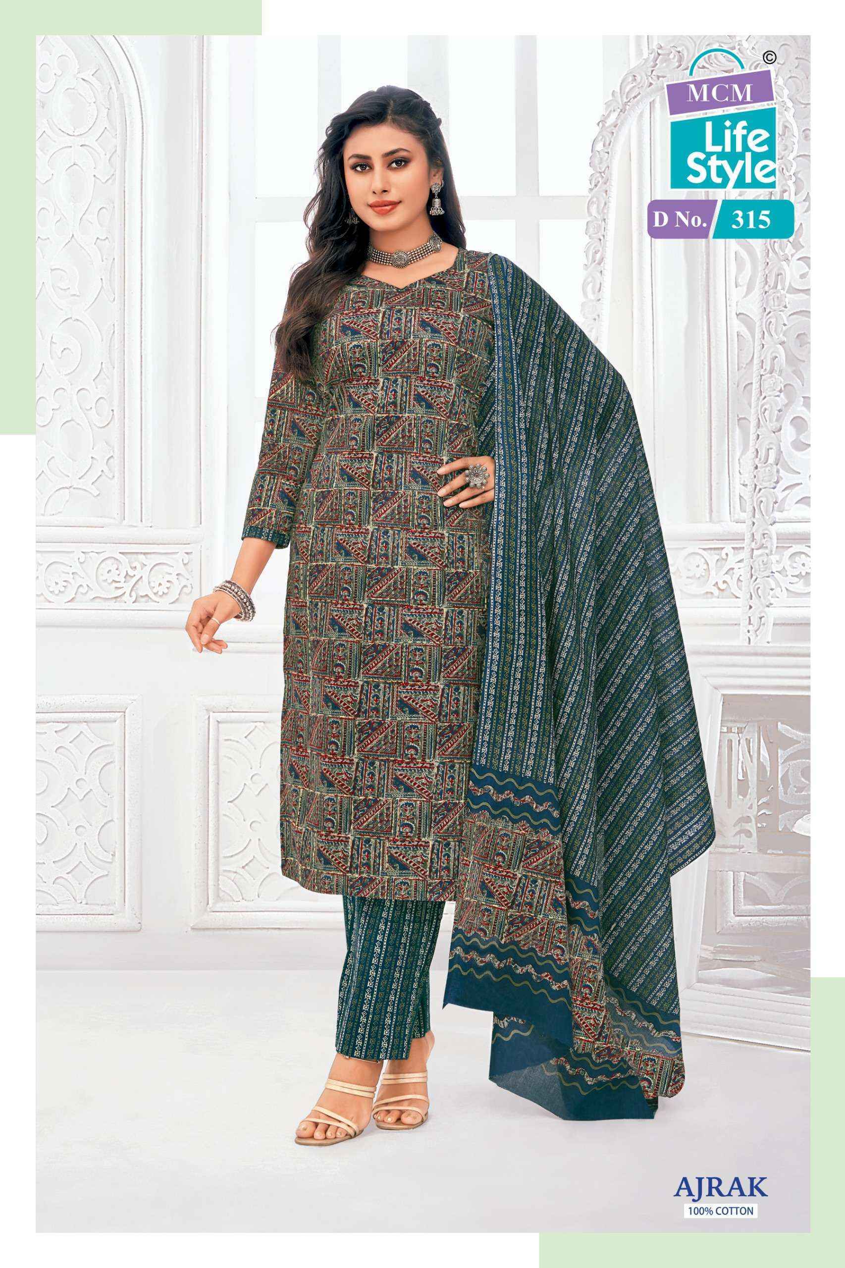 MCM Lifestyle Ajrak Vol-3 Readymade Cotton Dress (10 pcs Catalogue)