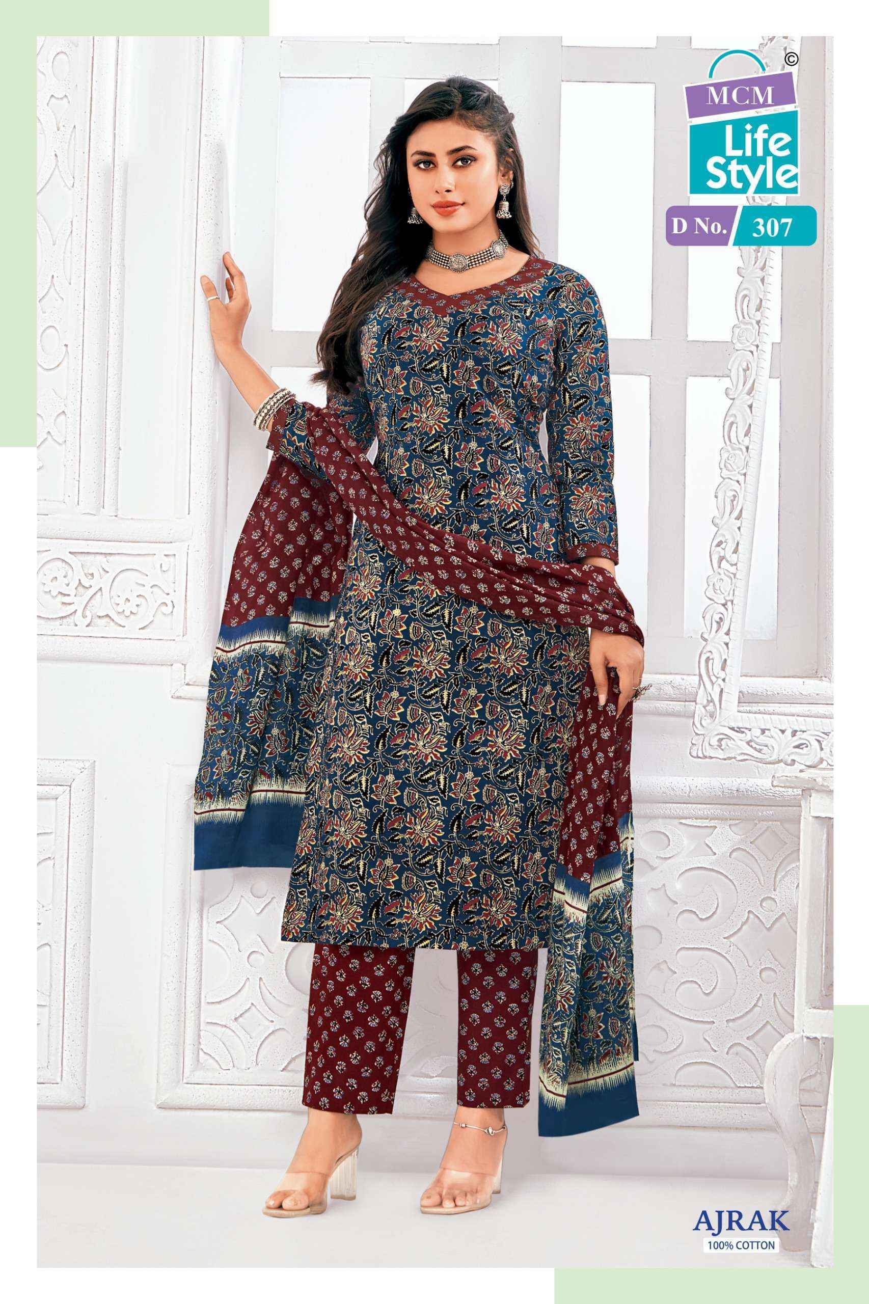 MCM Lifestyle Ajrak Vol-3 Readymade Cotton Dress (10 pcs Catalogue)