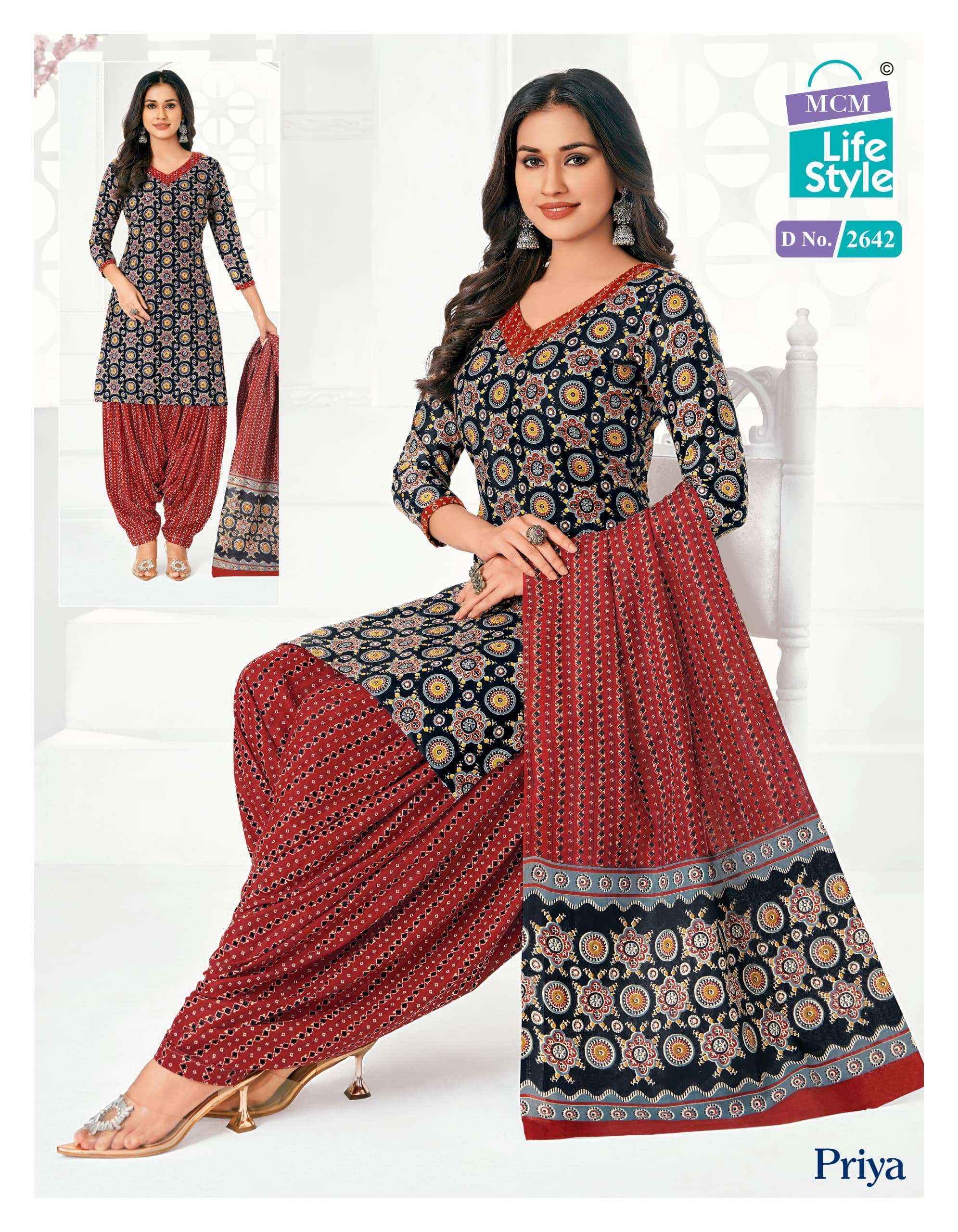 MCM Lifestyle Priya Vol 26 Cotton Dress Material 24 pcs Catalogue