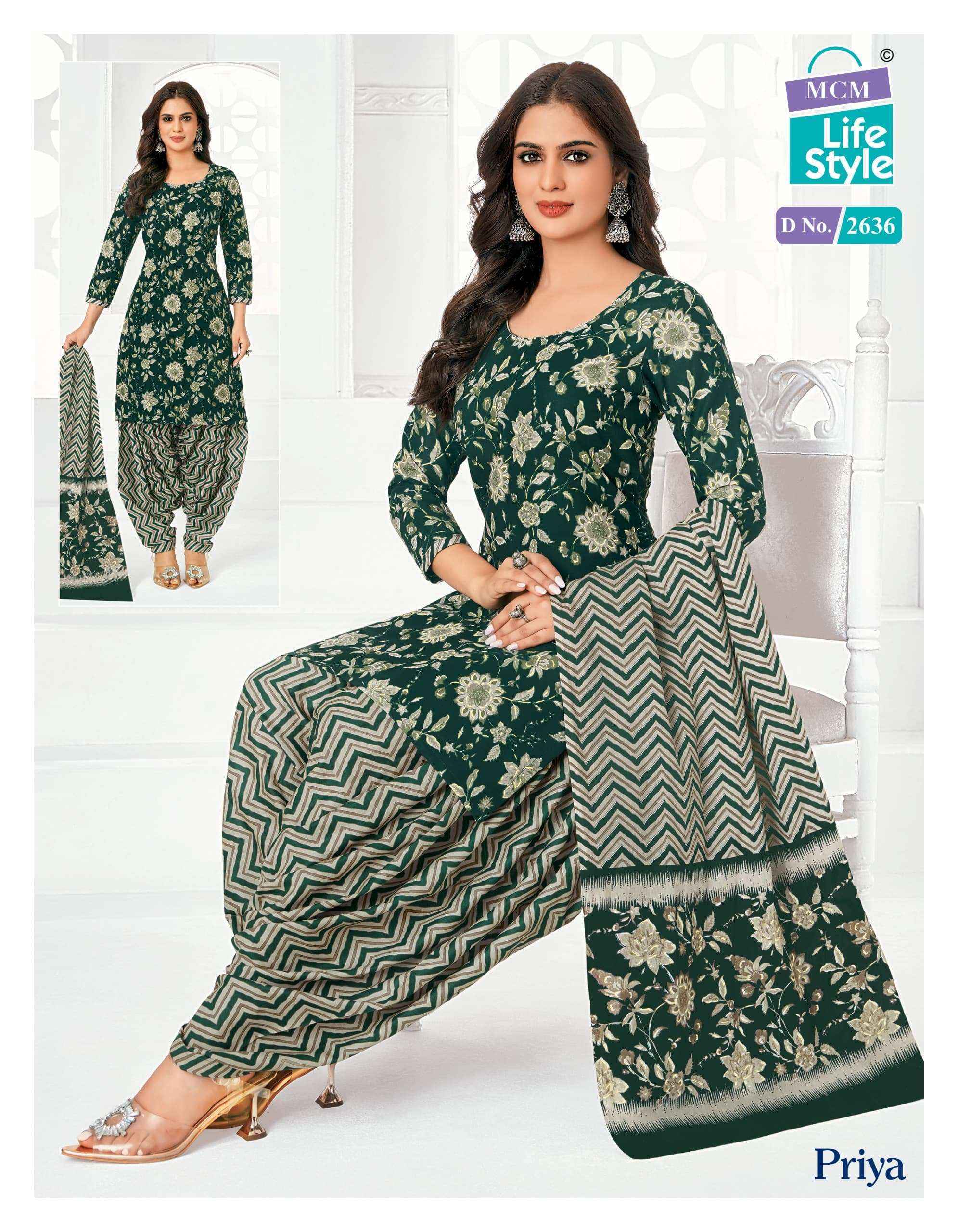 MCM Lifestyle Priya Vol 26 Cotton Dress Material 24 pcs Catalogue