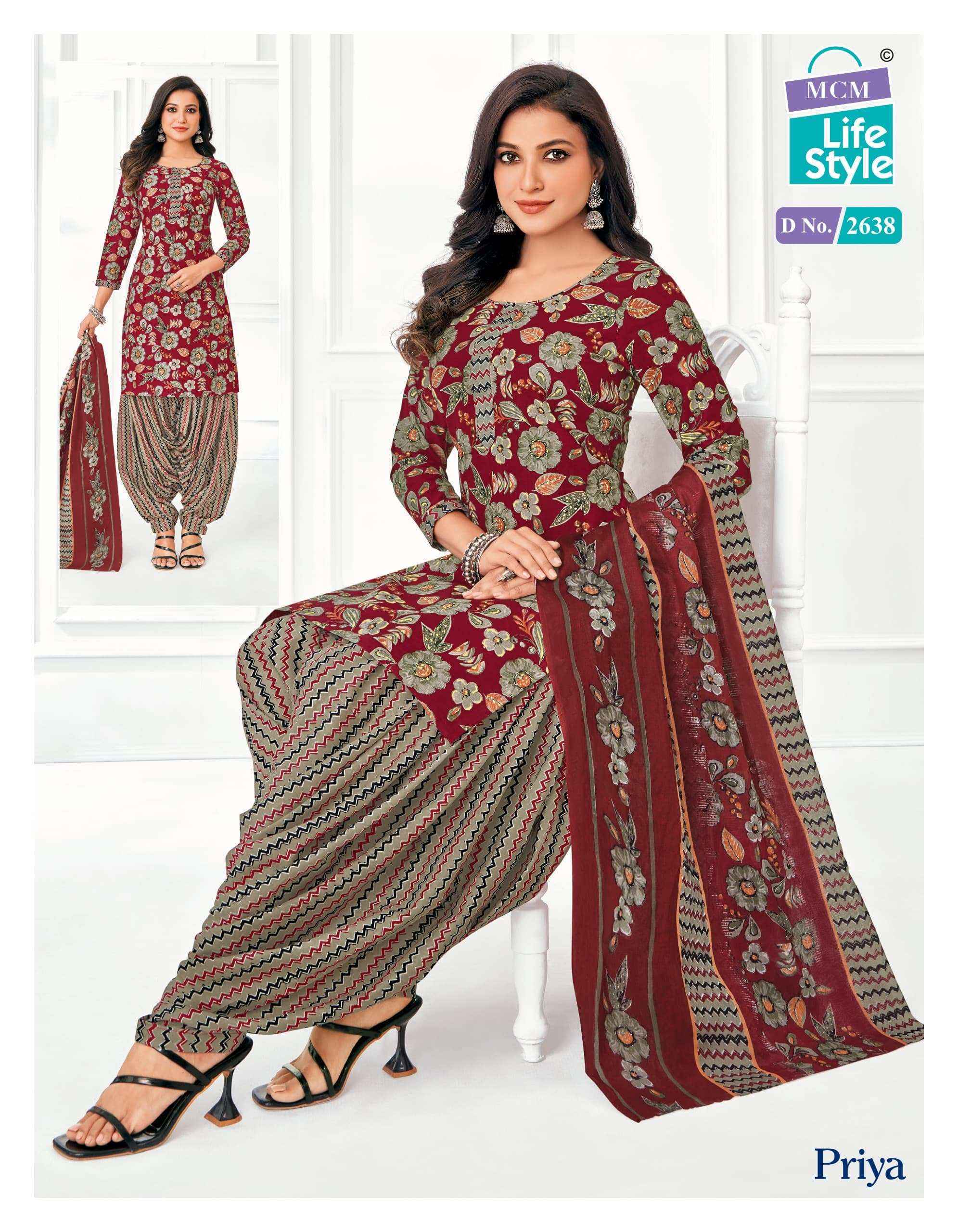MCM Lifestyle Priya Vol 26 Cotton Dress Material 24 pcs Catalogue