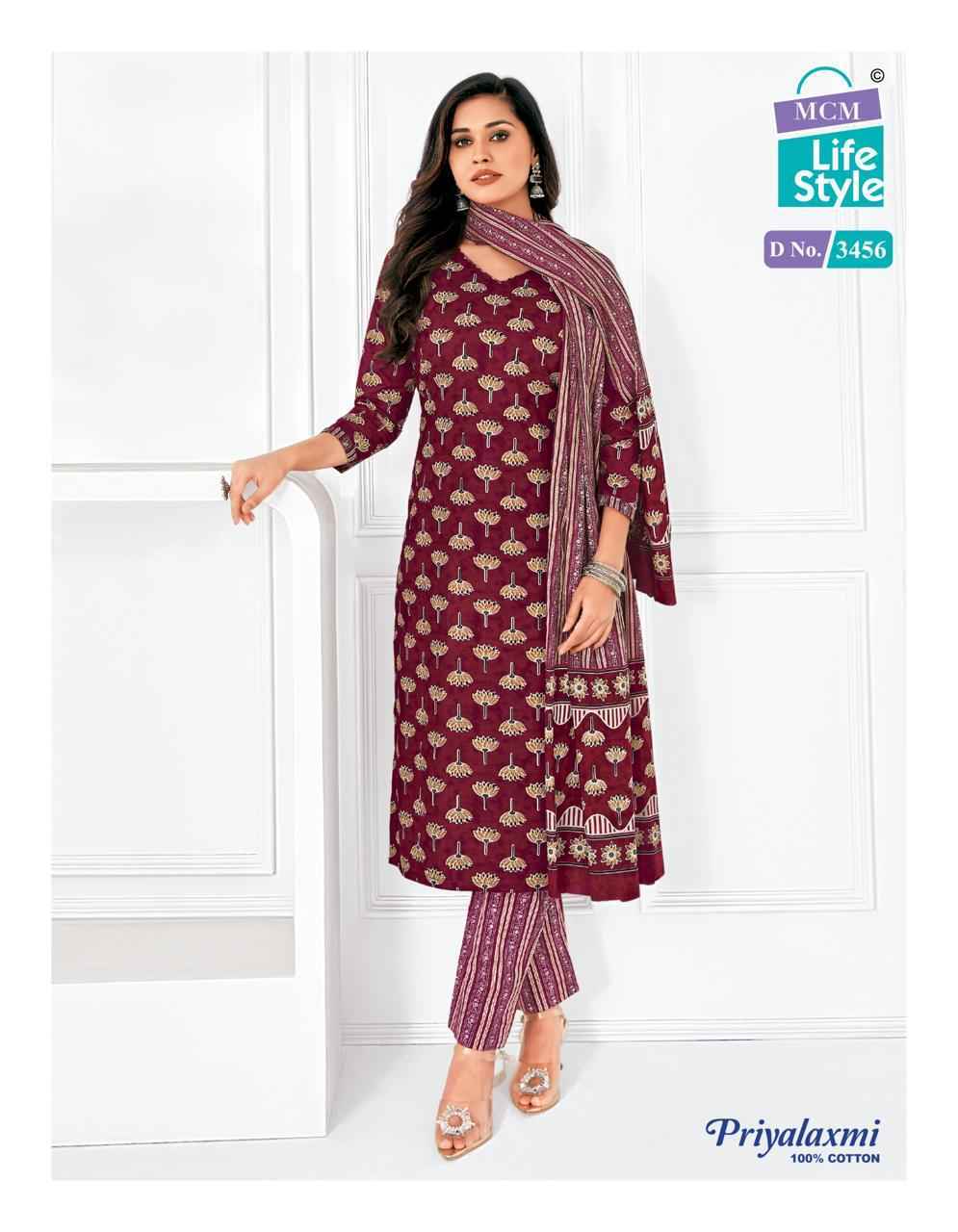 MCM Lifestyle Priyalaxmi Vol-34 Cotton Dress Material (20 pcs Catalogue)