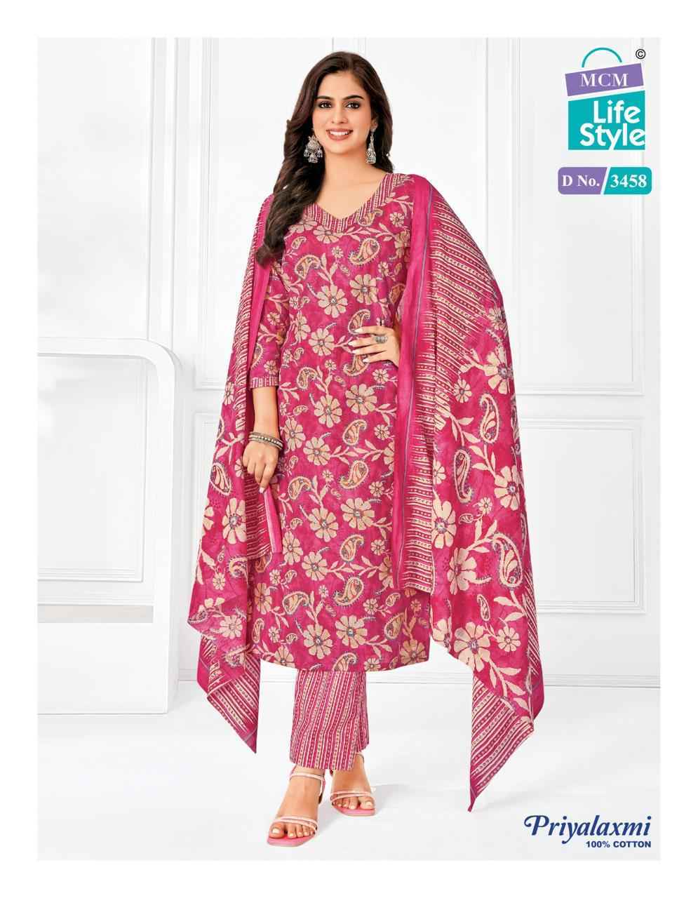 MCM Lifestyle Priyalaxmi Vol-34 Cotton Dress Material (20 pcs Catalogue)
