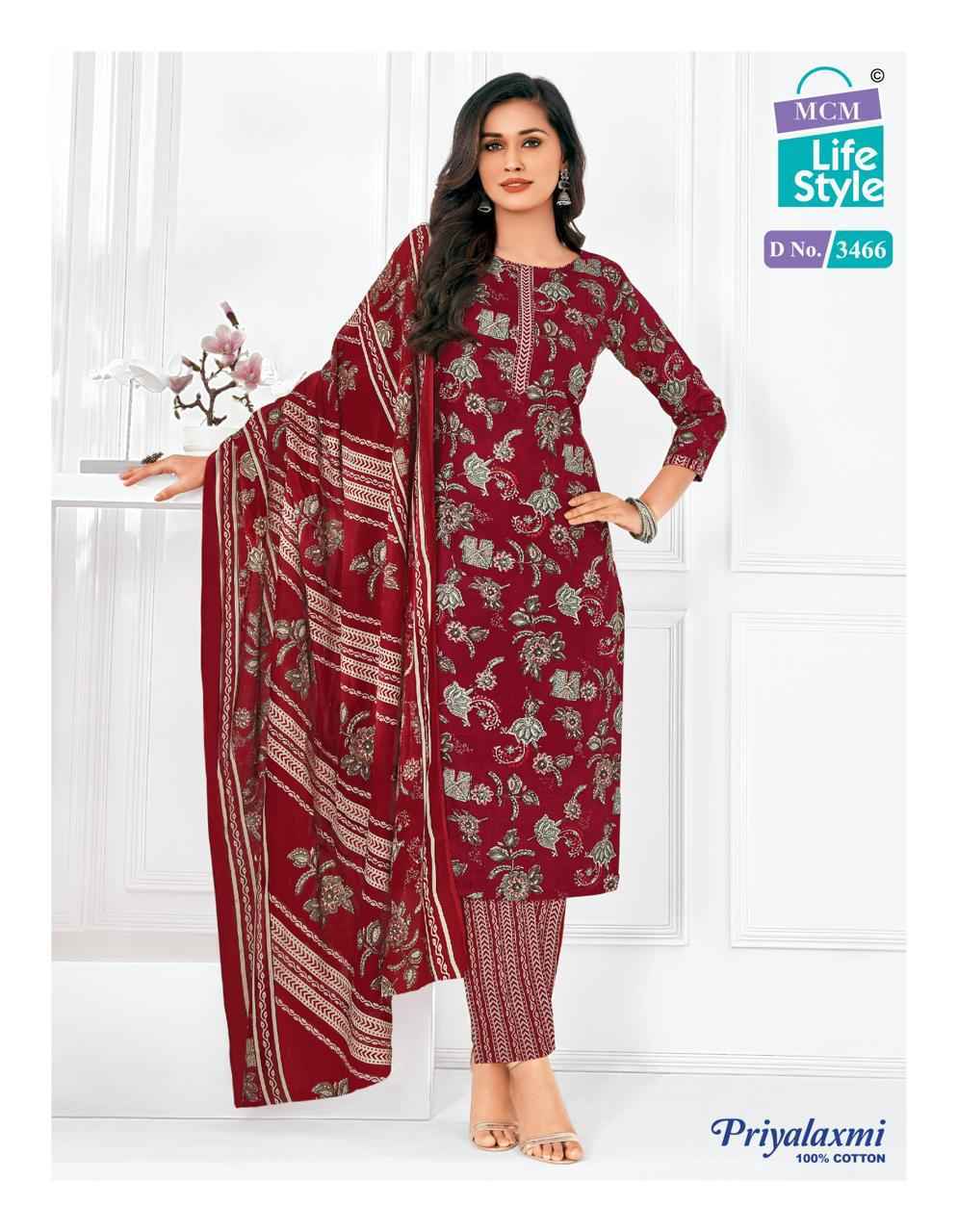 MCM Lifestyle Priyalaxmi Vol-34 Cotton Dress Material (20 pcs Catalogue)