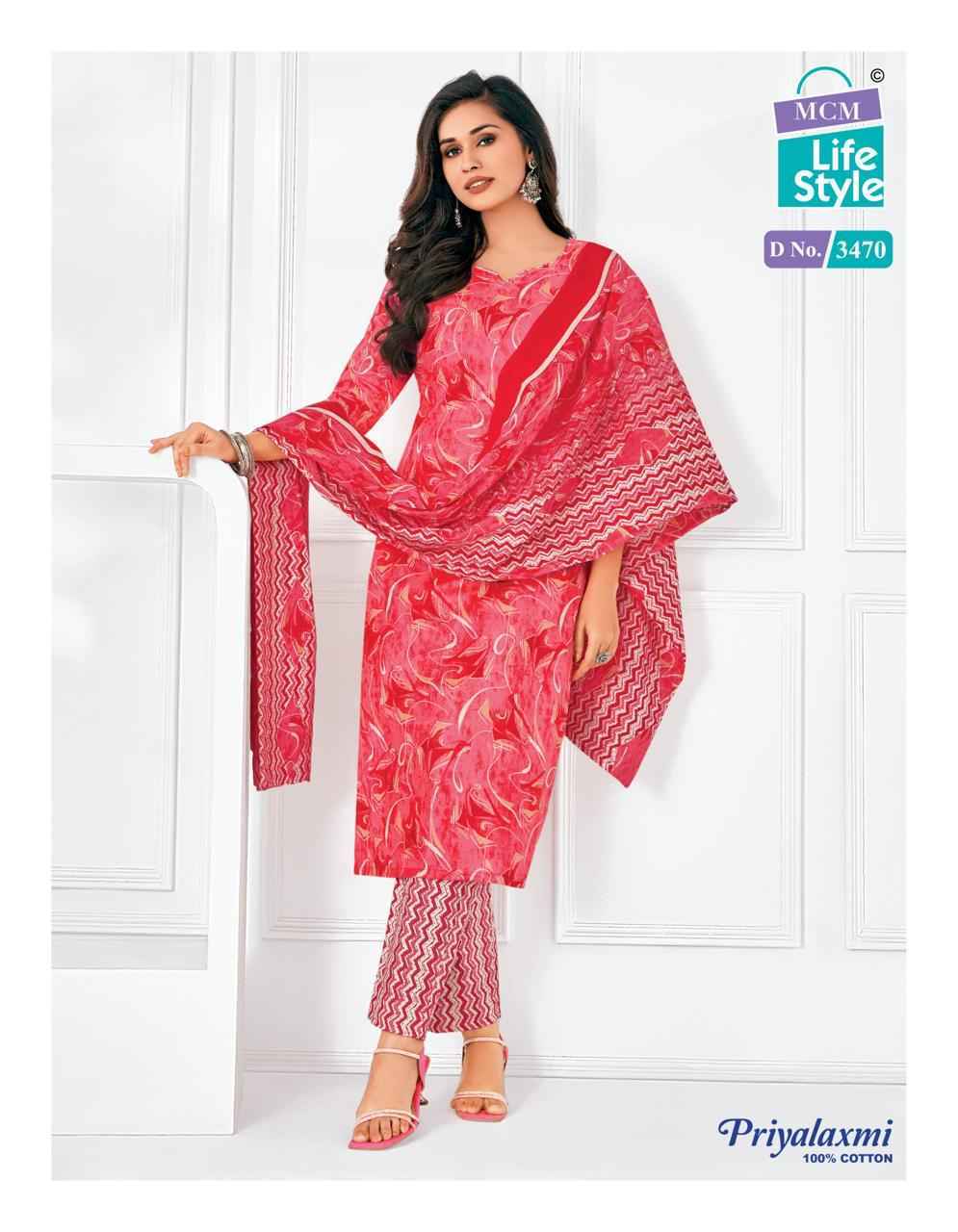 MCM Lifestyle Priyalaxmi Vol-34 Cotton Dress Material (20 pcs Catalogue)