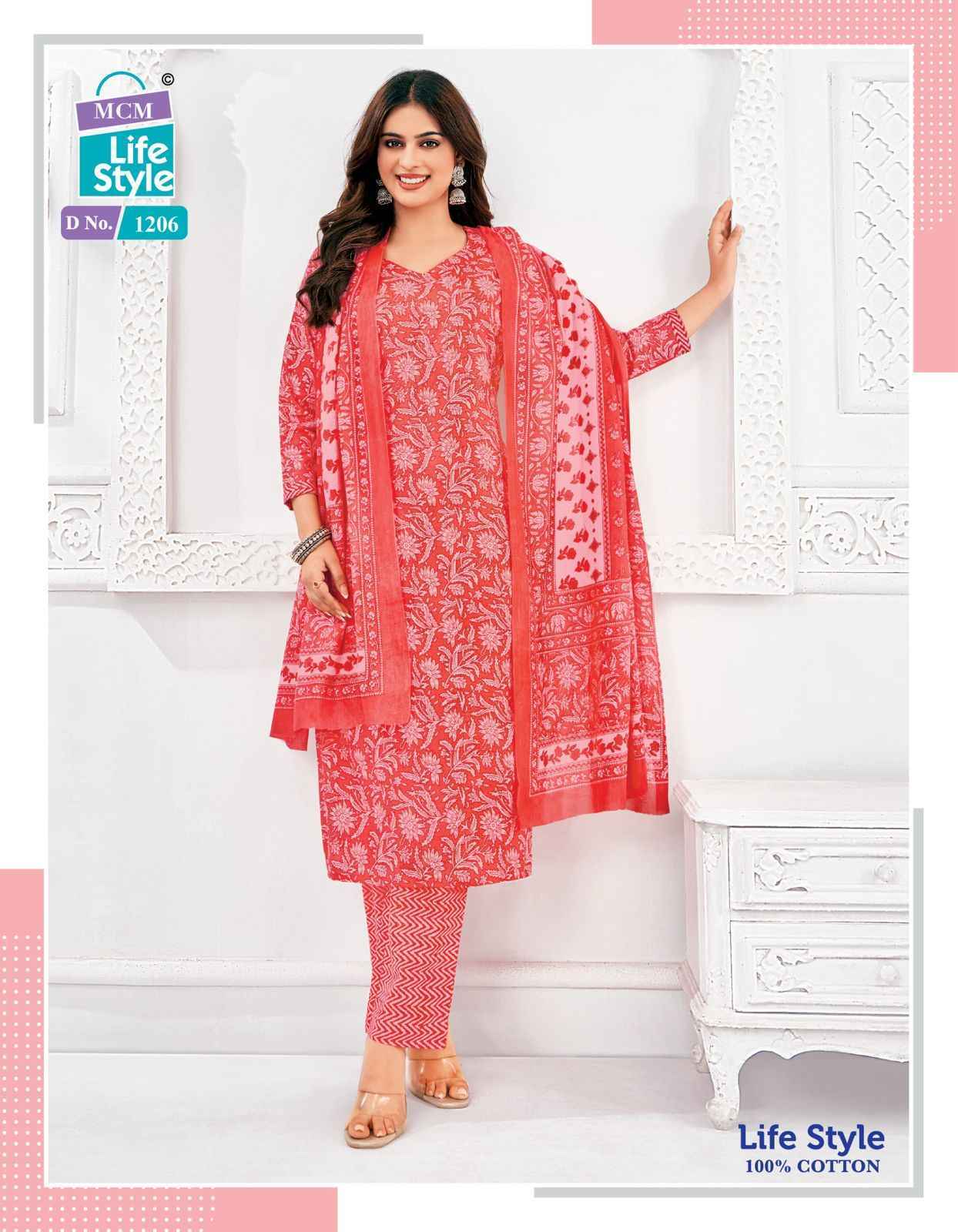 MCM Lifestyle Vol 12 Cotton Dress Material 12 pcs Catalogue