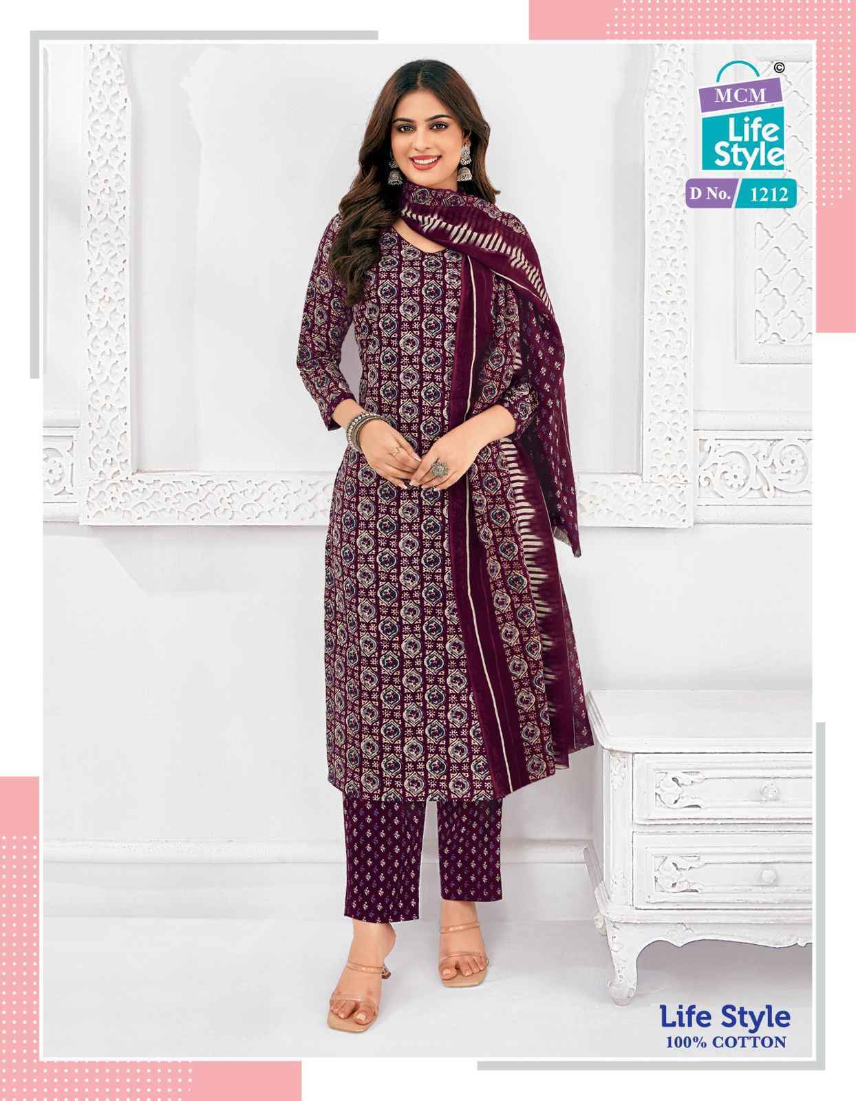 MCM Lifestyle Vol 12 Cotton Dress Material 12 pcs Catalogue