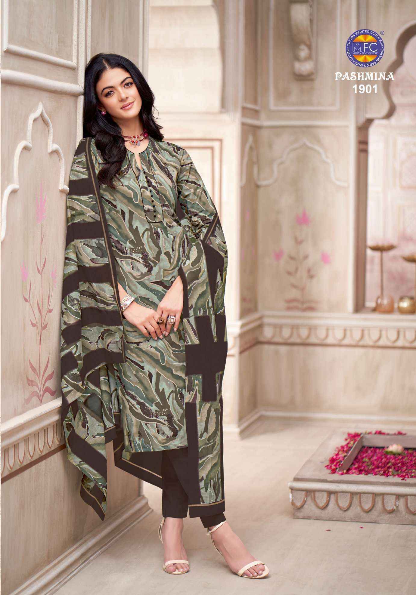 MFC Pashmina Vol 19 Cotton Dress Material 12 pcs Catalogue
