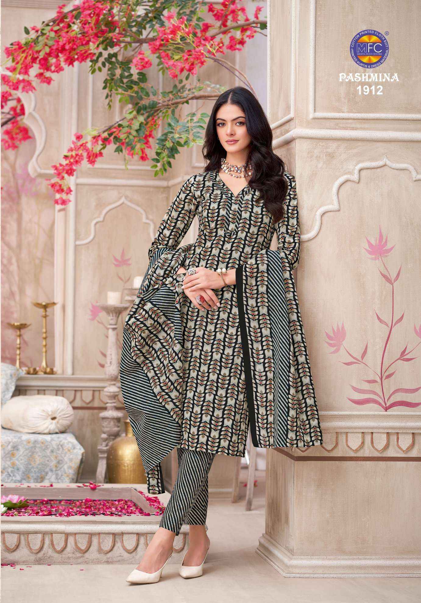 MFC Pashmina Vol 19 Cotton Dress Material 12 pcs Catalogue