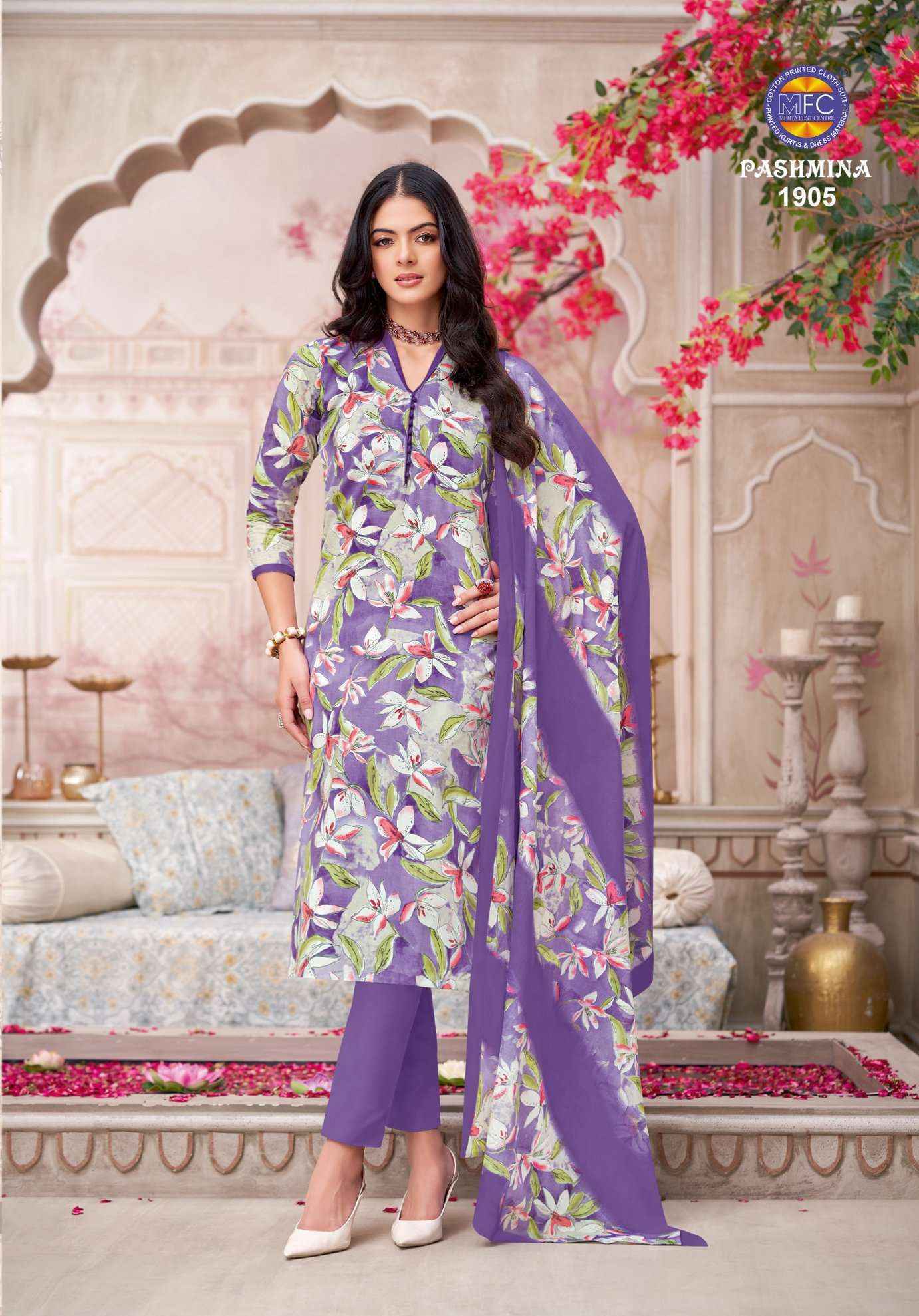 MFC Pashmina Vol 19 Cotton Dress Material 12 pcs Catalogue