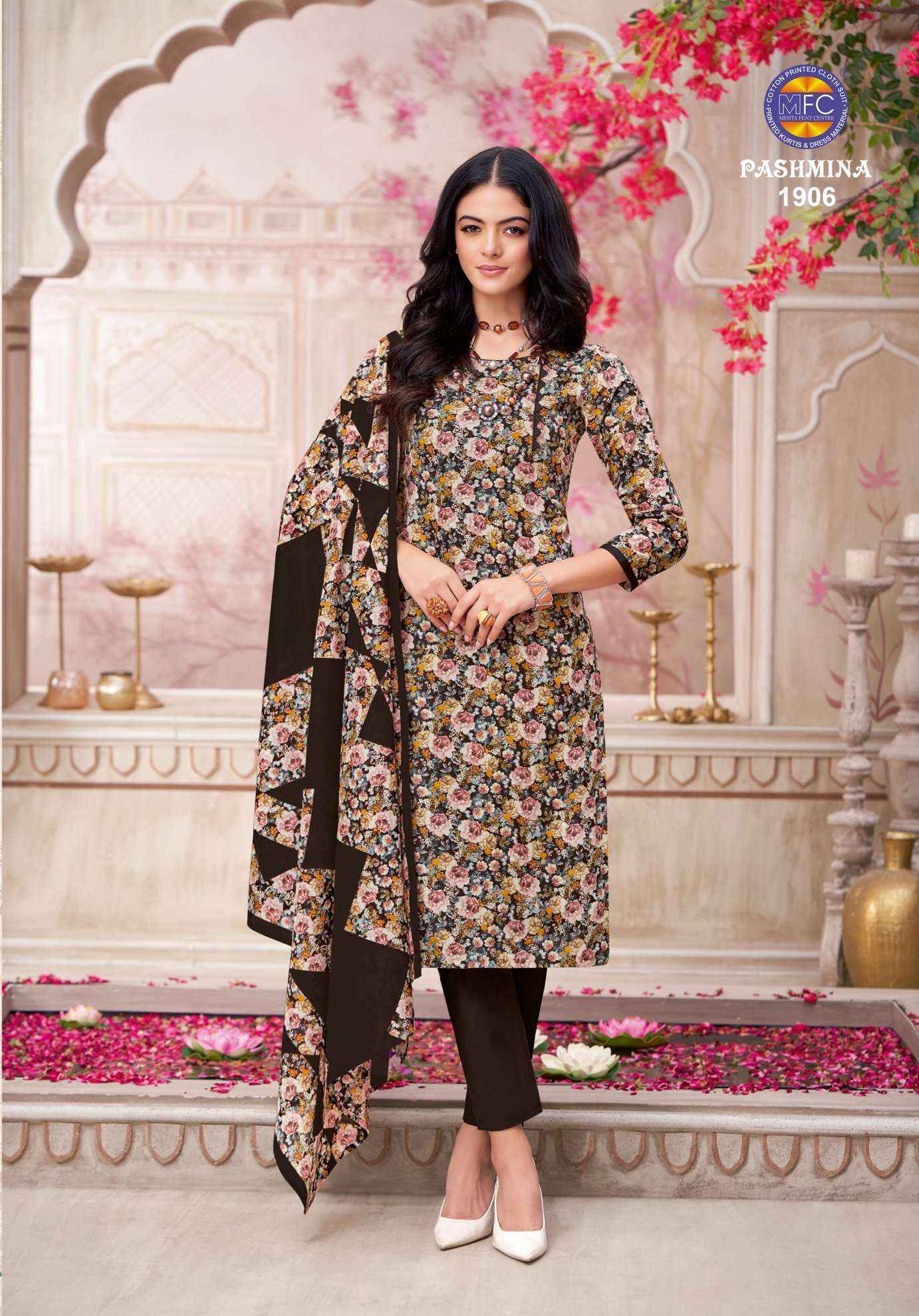 MFC Pashmina Vol 19 Cotton Dress Material 12 pcs Catalogue