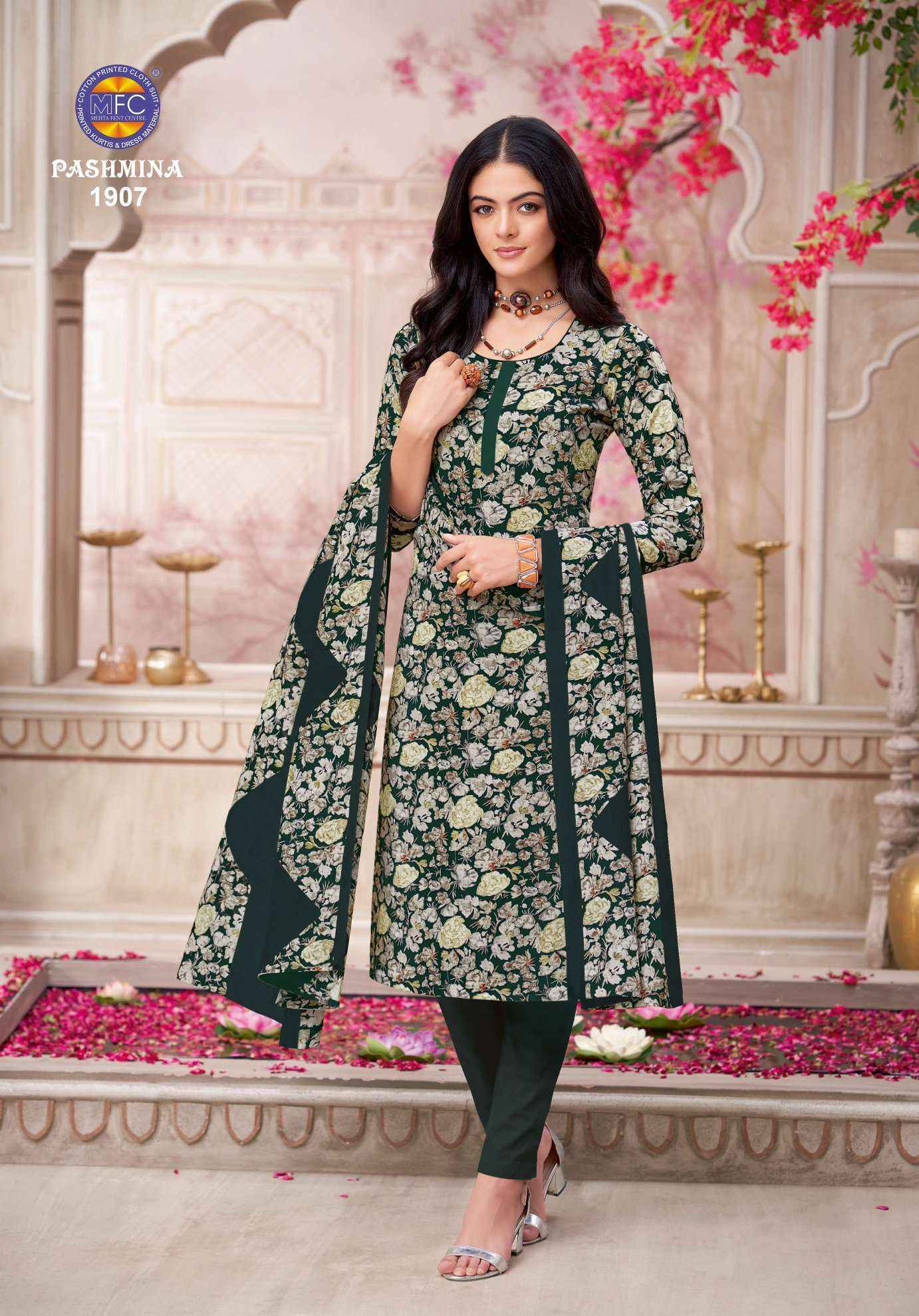 MFC Pashmina Vol 19 Cotton Dress Material 12 pcs Catalogue
