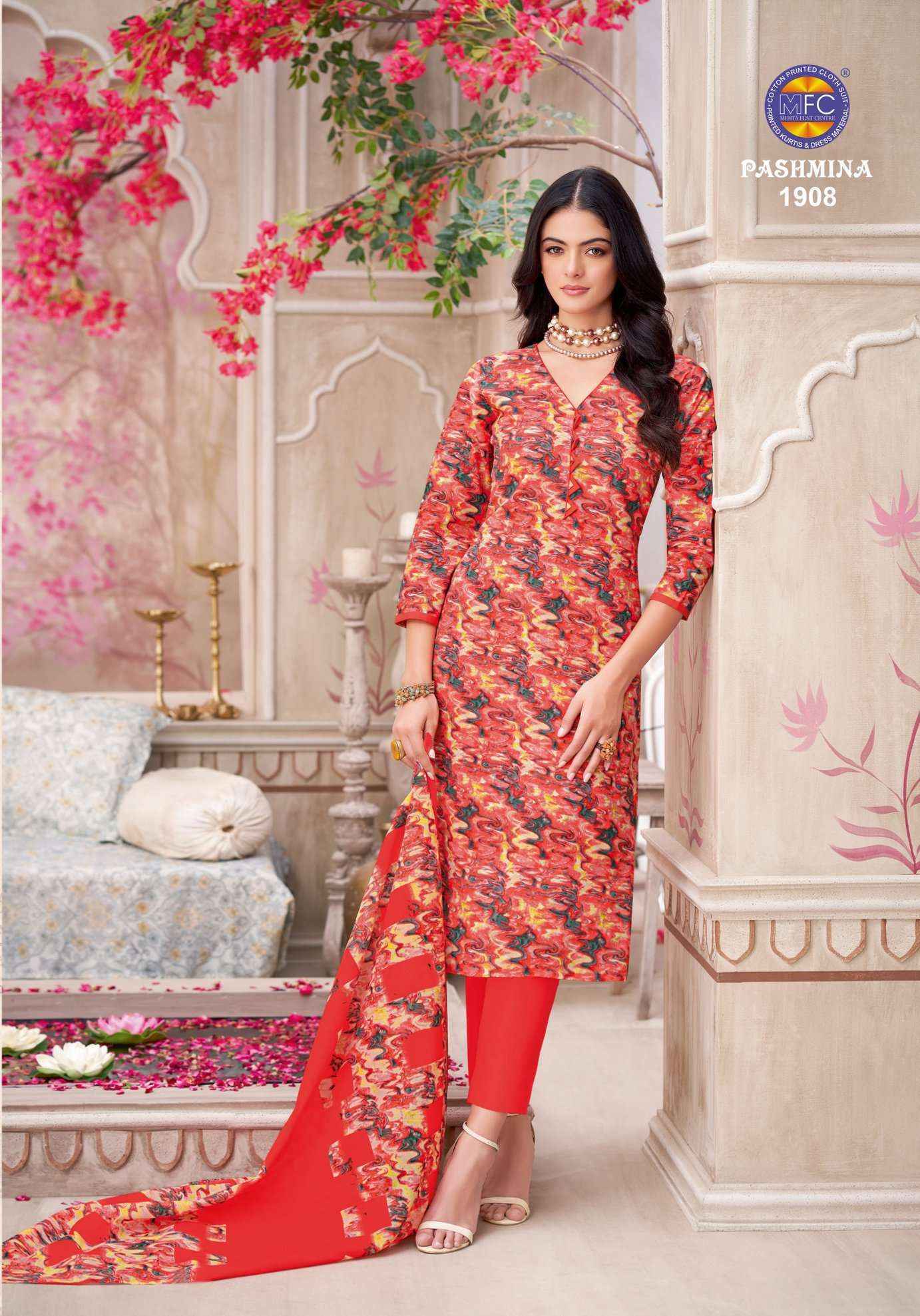 MFC Pashmina Vol 19 Cotton Dress Material 12 pcs Catalogue