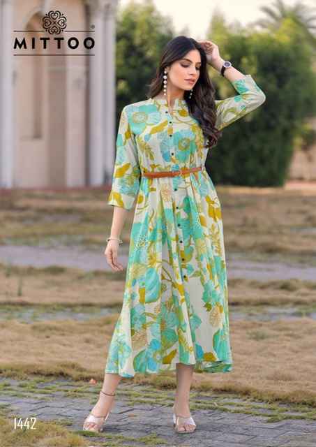 Mittoo Belt Vol 20 Rayon Kurti 6 pcs Catalogue