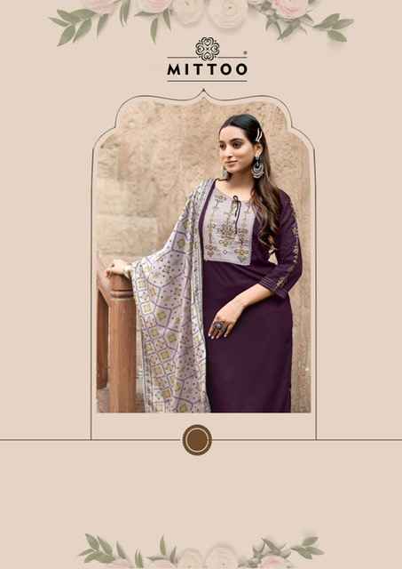 Mittoo Chand Viscouse Rayon Readymade Suit (6 pcs Catalogue)