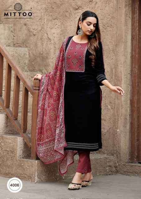 Mittoo Chand Viscouse Rayon Readymade Suit (6 pcs Catalogue)