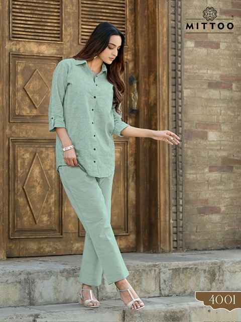 Mittoo Veena Cotton Co ord Set 4 pcs Catalogue