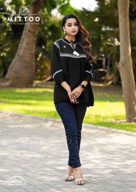 Mittoo Victoria Vol-9 Short Rayon Kurti (6 pcs Catalogue)
