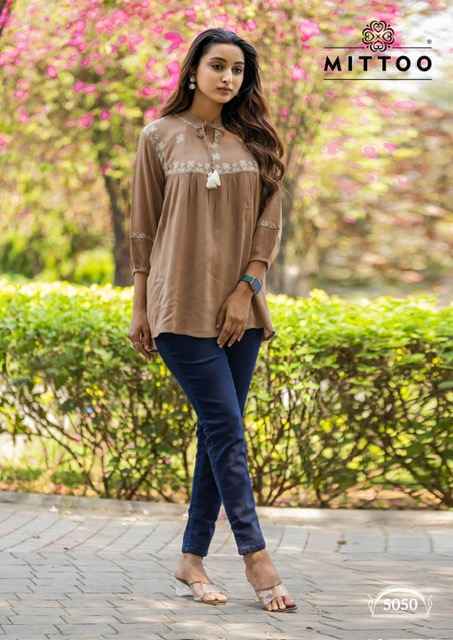 Mittoo Victoria Vol-9 Short Rayon Kurti (6 pcs Catalogue)