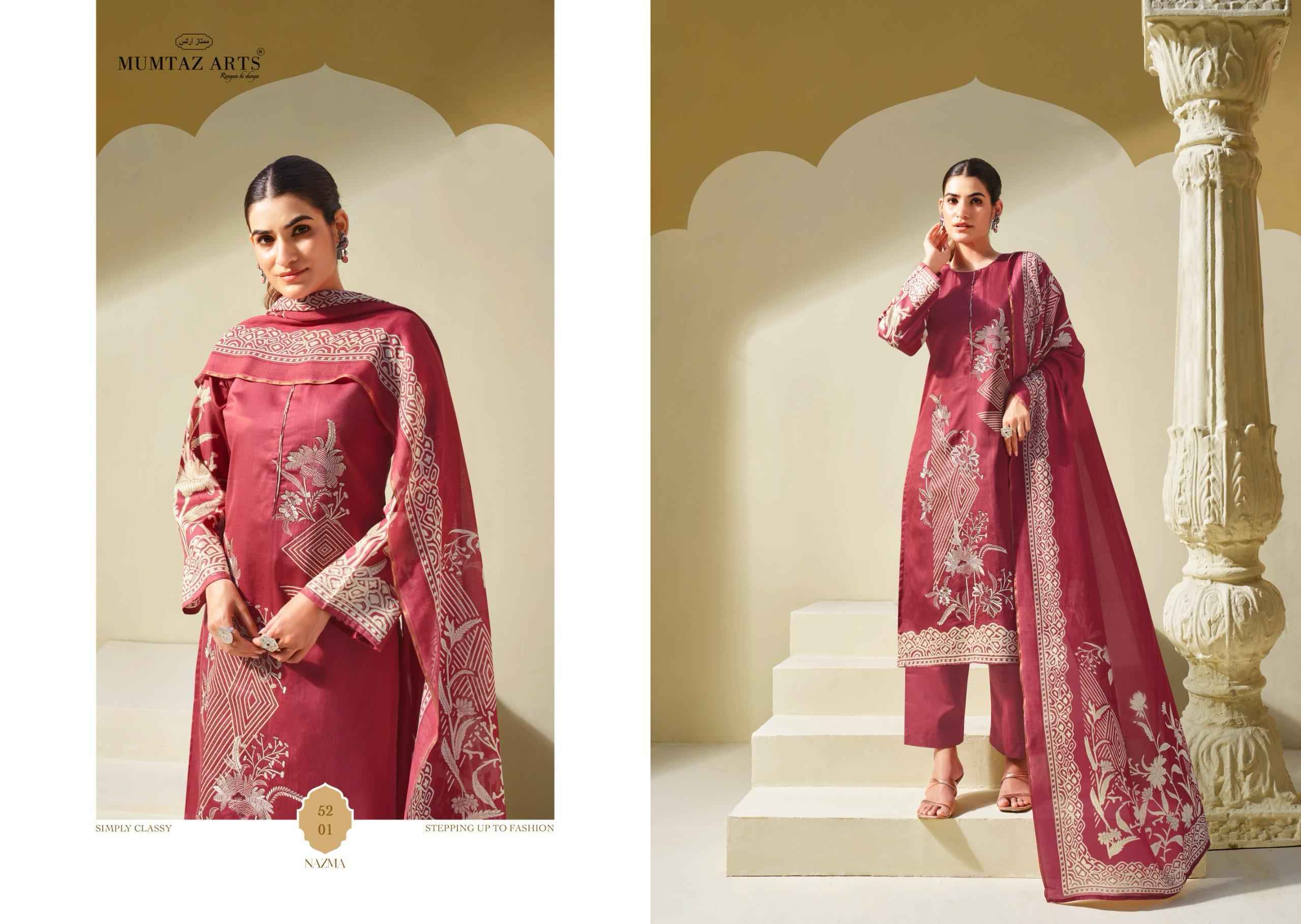 Mumtaz Arts Nazma Viscouse dress Material (6 pcs Catalogue)