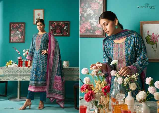 Mumtaz Arts Tareef Jam Satin Dress Material 6 pcs Catalogue