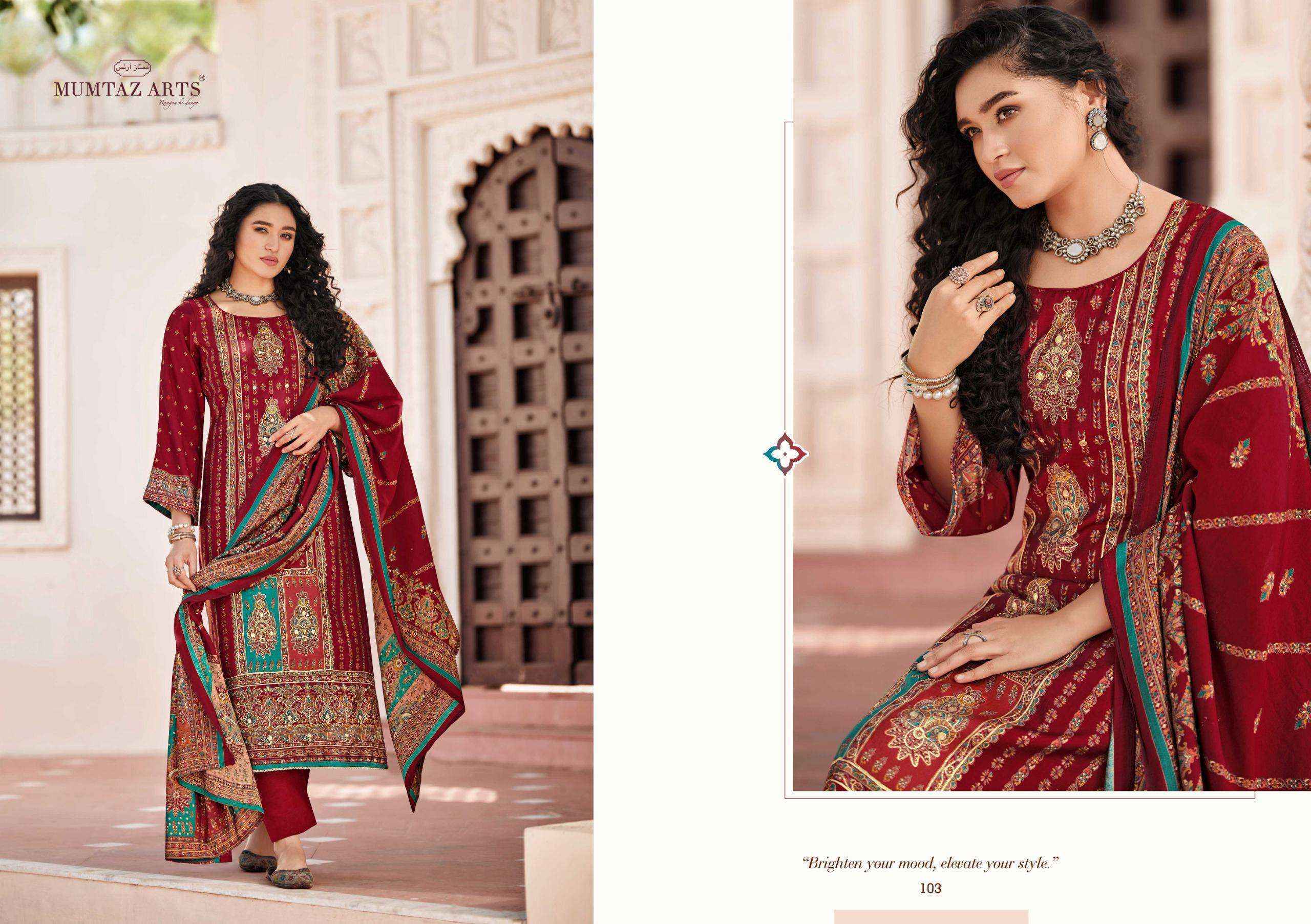 Mumtaz Arts Tasveer Viscose Muslin Dress Material (4 pcs Catalogue)