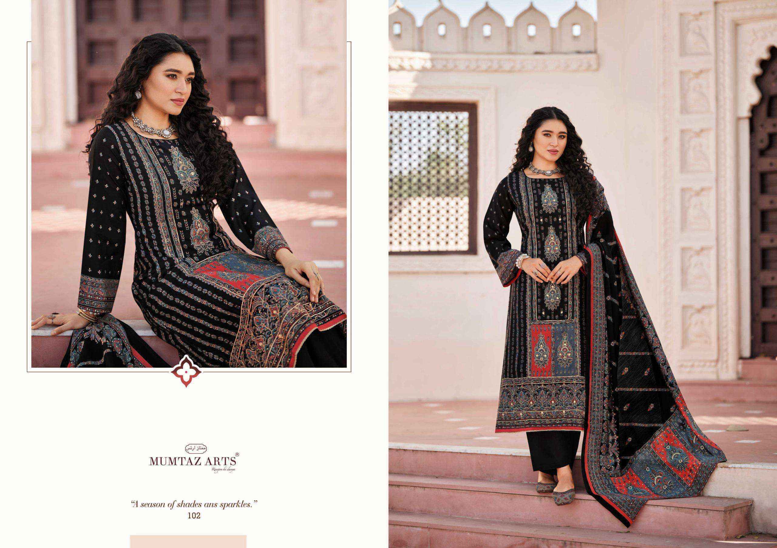 Mumtaz Arts Tasveer Viscose Muslin Dress Material (4 pcs Catalogue)