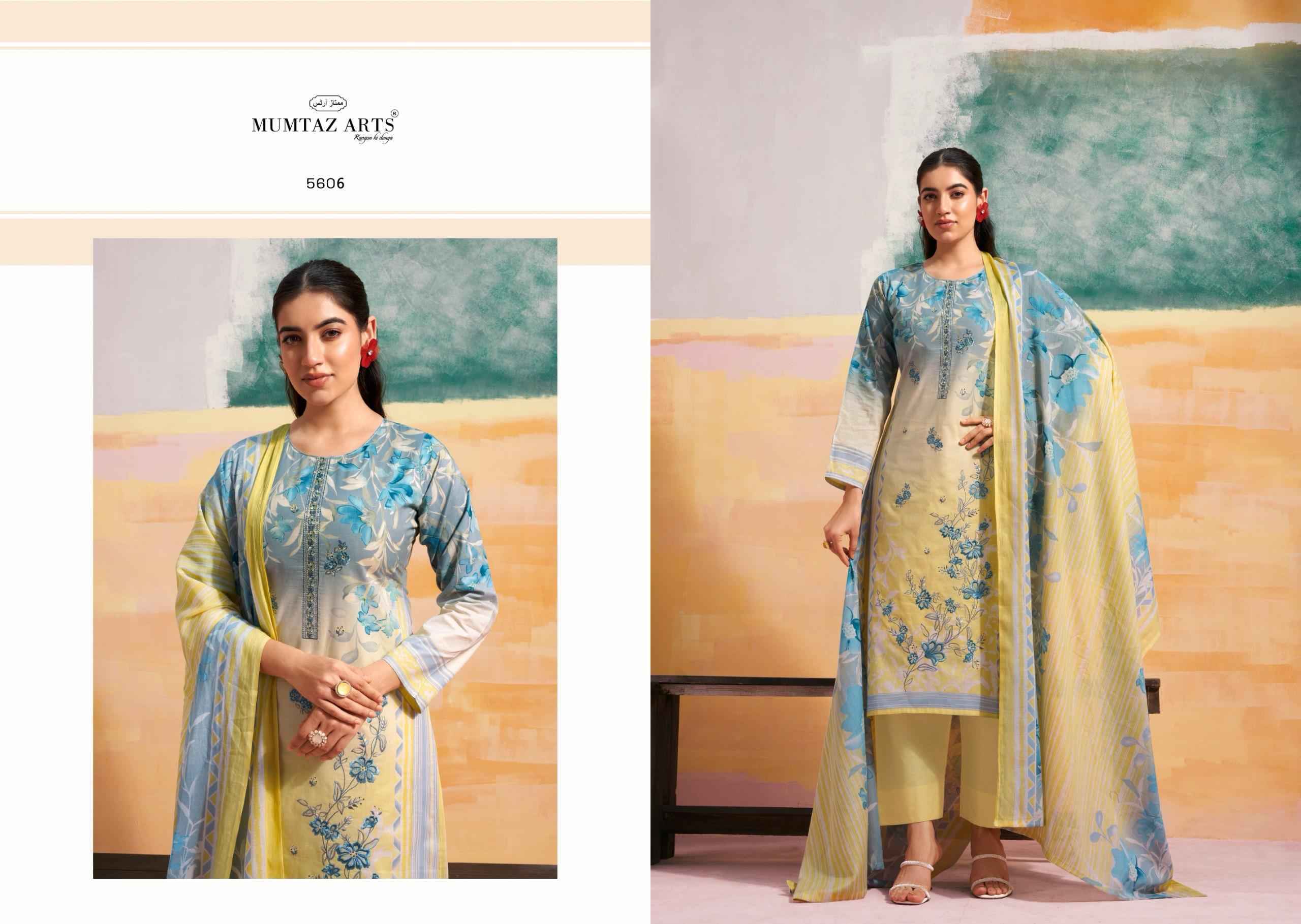 Mumtaz Arts Vintage Pastel Camric Dress Material 6 pcs Catalogue