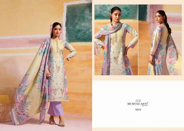 Mumtaz Arts Vintage Pastel Camric Dress Material 6 pcs Catalogue