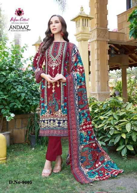 Nafisa Cotton Andaaz Karachi Suits Vol 9 Cotton Dress Material 6 pcs Catalogue