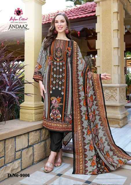 Nafisa Cotton Andaaz Karachi Suits Vol 9 Cotton Dress Material 6 pcs Catalogue