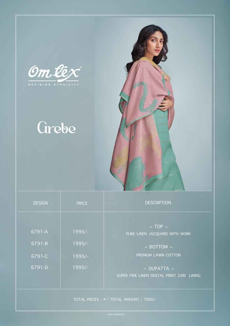 Omtex Grebe Linen Jacquared Dress Material (4 Pc Catalouge)