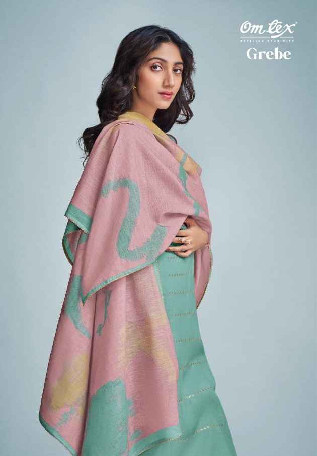 Omtex Grebe Linen Jacquared Dress Material (4 Pc Catalouge)