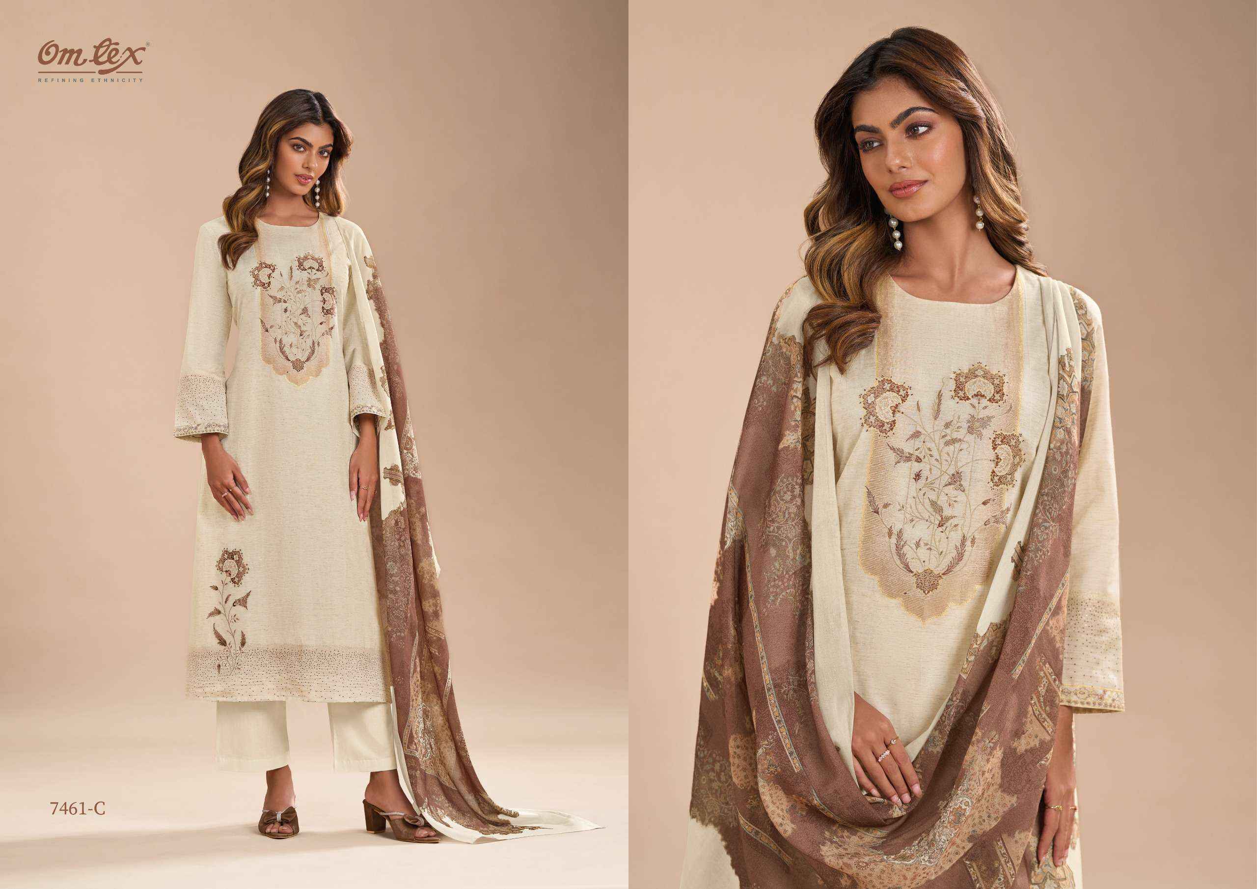 Omtex Hina Cotton Jacquard Dress Material (4 pcs Catalogue)
