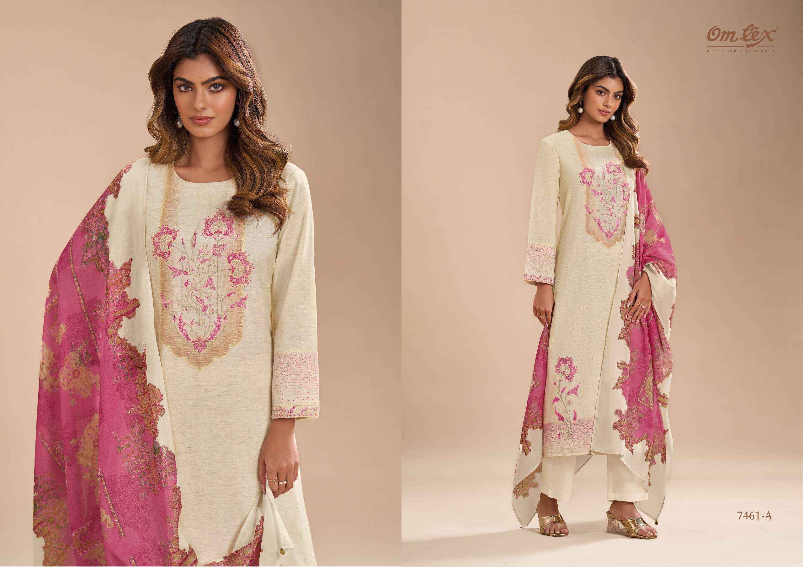 Omtex Hina Cotton Jacquard Dress Material (4 pcs Catalogue)